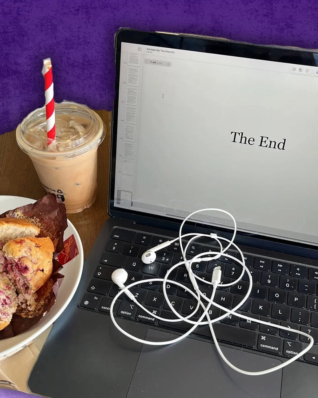 THE END 🐚 Salvaged by the Siren is officially done!💜I&rsquo;ve sent SBTS to the fabulously talented @proofreadereditor so that it&rsquo;s perfect and ready for you to dive into on the 6th October!! 💜 I didn&rsquo;t think I&rsquo;d get to be part o