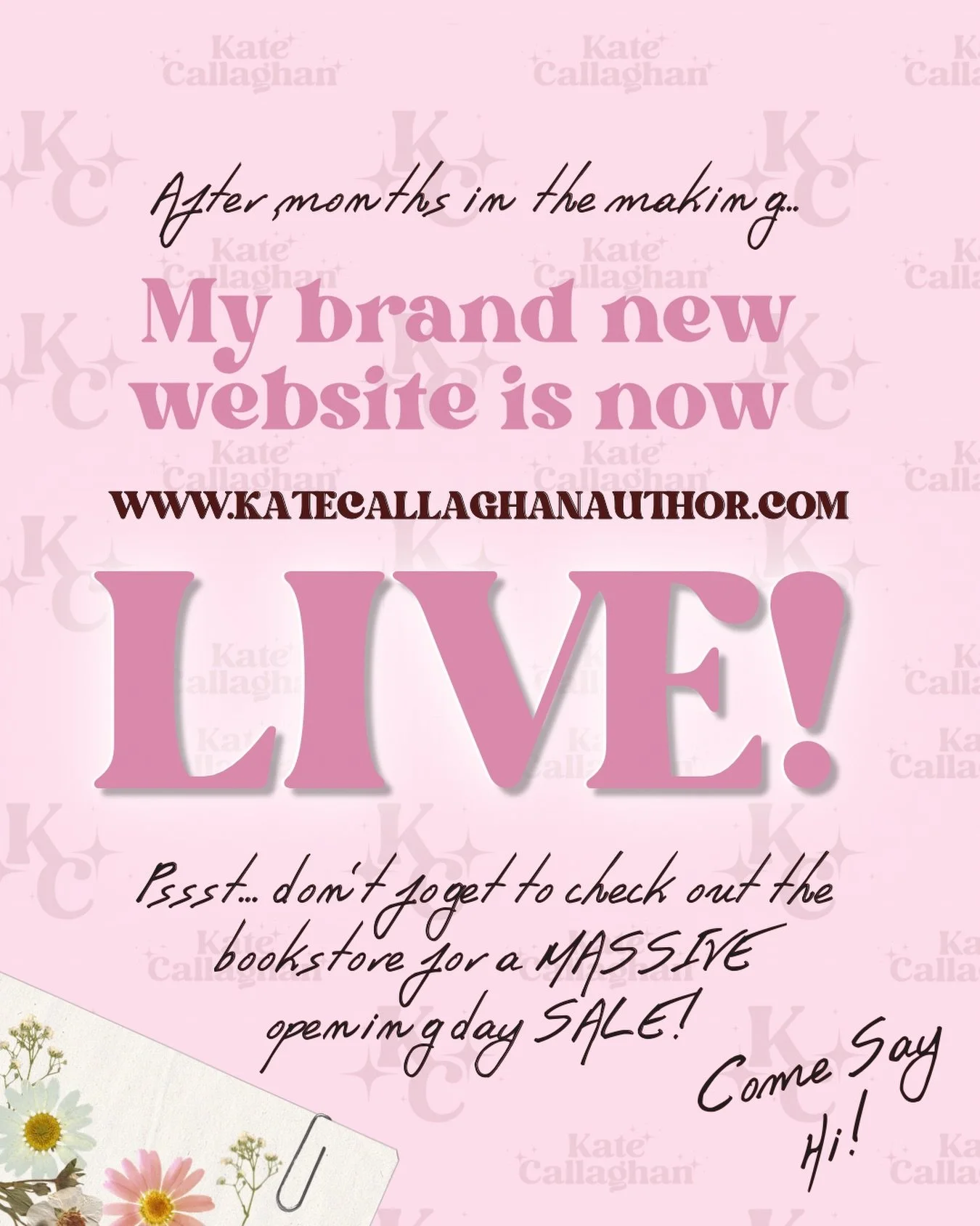 🌸OPENING DAY🌸 After months of anticipation, my website and bookstore are finally LIVE! I hope you love all the new elements and style. I really wanted this space to bring you into my own little creative world, so pop over and have a gander (there i