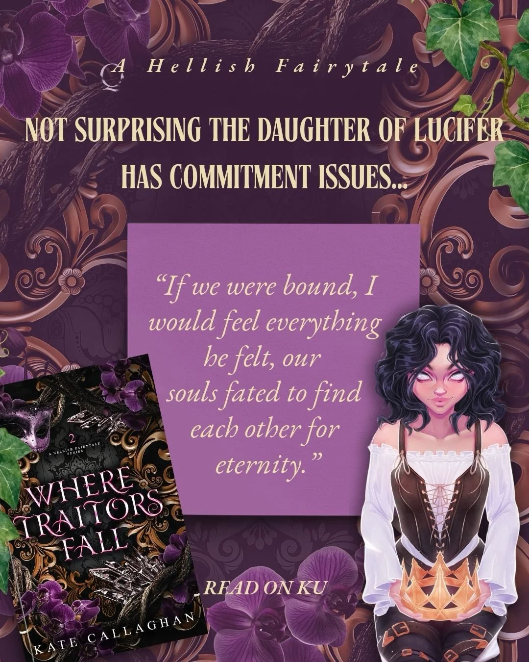 This YA Dark Fantasy sequel follows Klara, the Queen of Malum, as she explores the utopian Fae Lands of Kalos to discover why her magical subjects are going missing&hellip;

📖: Where Traitors Fall by Kate Callaghan
👑Read on KU: https://amzn.to/3UoJ