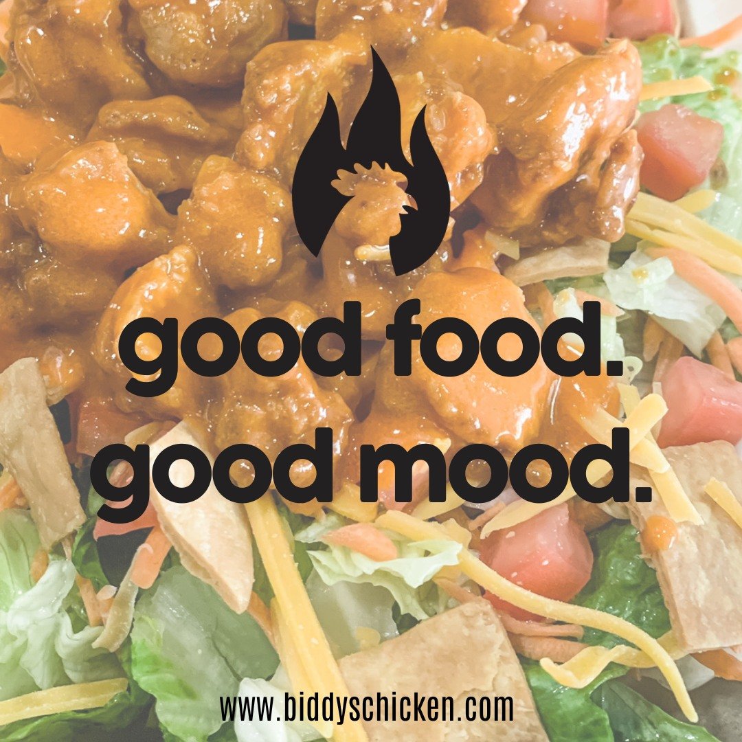 good food = good mood

Leave lunch or dinner to us today! Dine-in, carryout or use our doordash delivery feature when placing an online order. 

www.biddyschicken.com