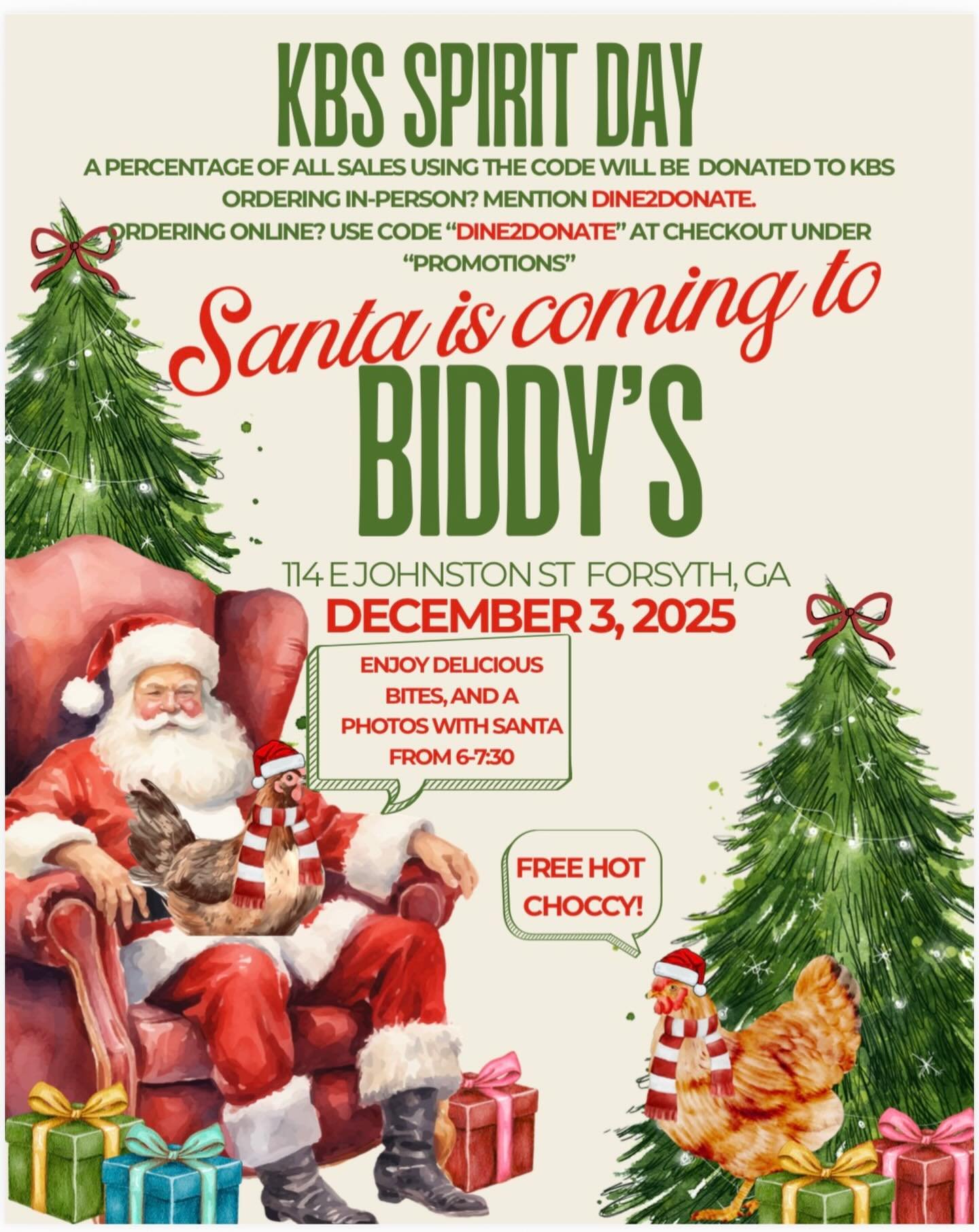 Santa is coming to Biddy&rsquo;s! 🎅🏻🐓🎄
