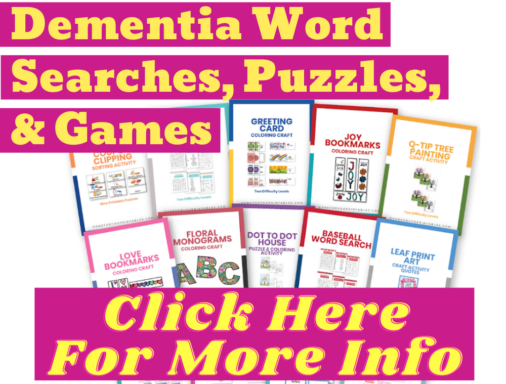 Dementia Word Searches, Puzzels, & Games Caregiver Giveaway Month! — Dementia Success Path