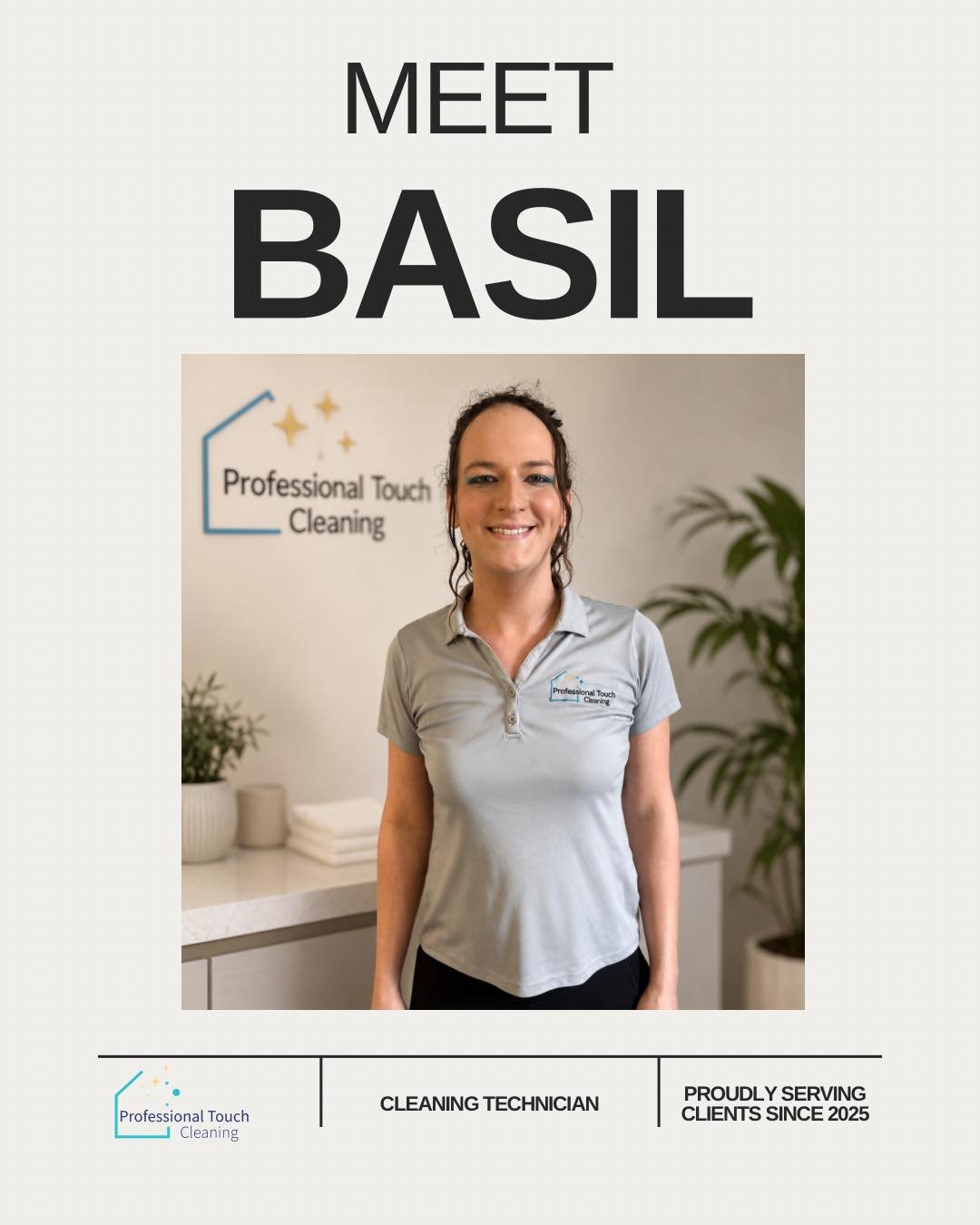 ✨ MEET THE TEAM ✨

Today we&rsquo;re introducing one of our wonderful Cleaning Technicians, Basil Burger! 💙

📚 Outside of work: Basil loves to read and can often be found with a good book in hand.

☕ Favorite local coffee stop: Dunkin&rsquo;

🩷 Fu