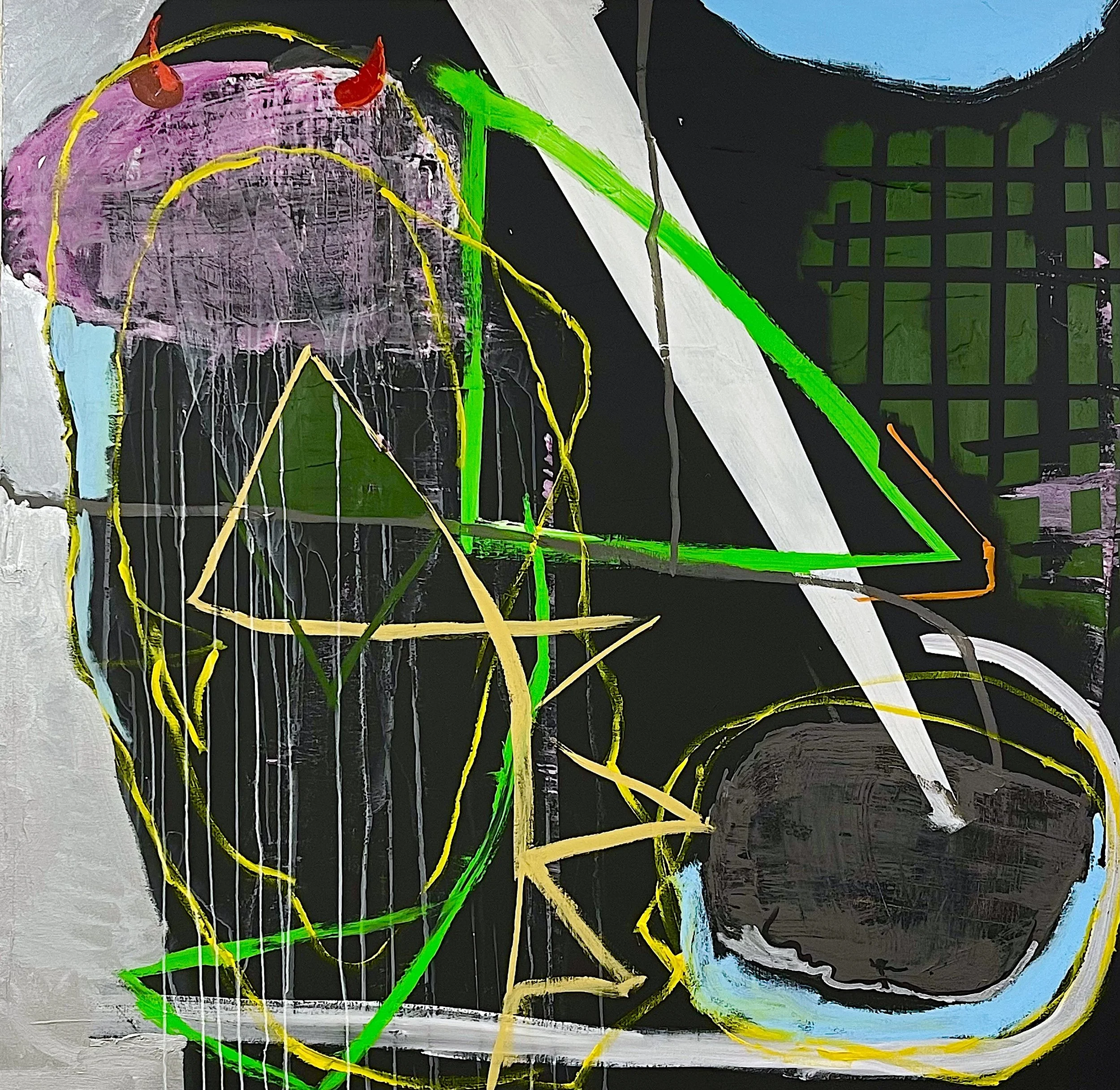 Head of Orpheus, 68 x 66 in, Acrylic on canvas, 2026