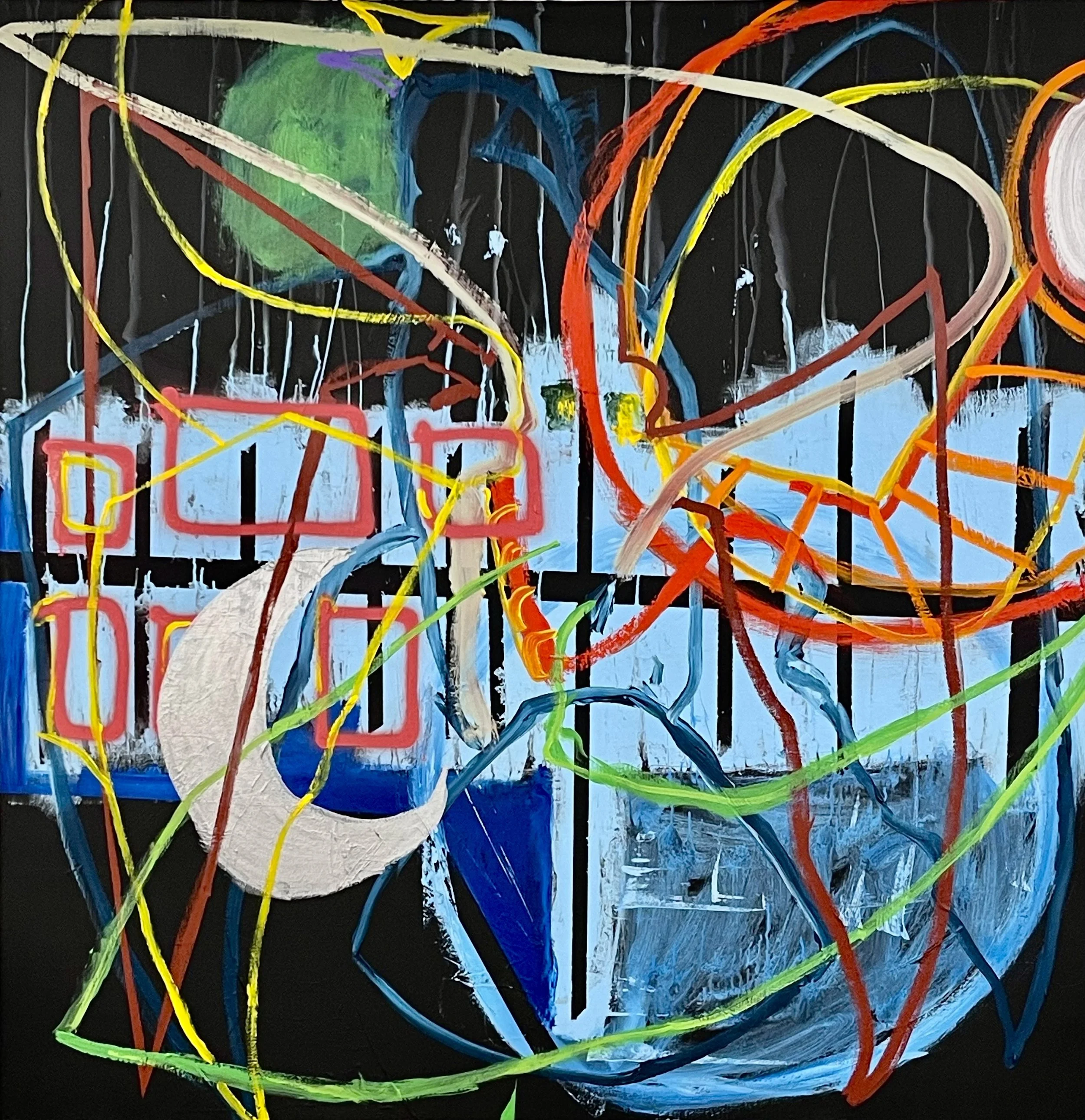 Night of the Hunter, 68 x 66 in, Acrylic on 
canvas, 2026
