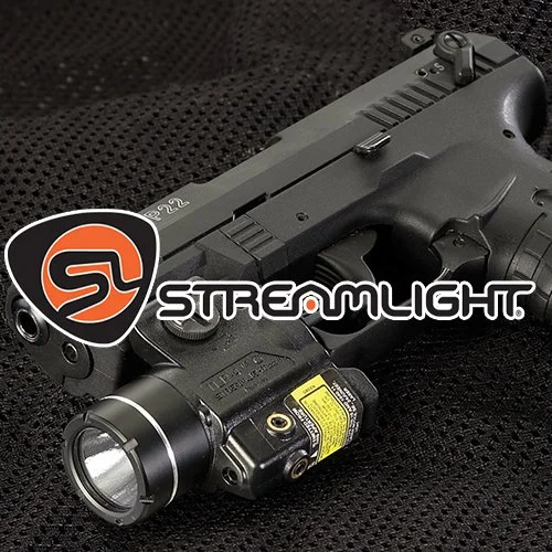 Stream light firearm flashlights for rifles and pistols