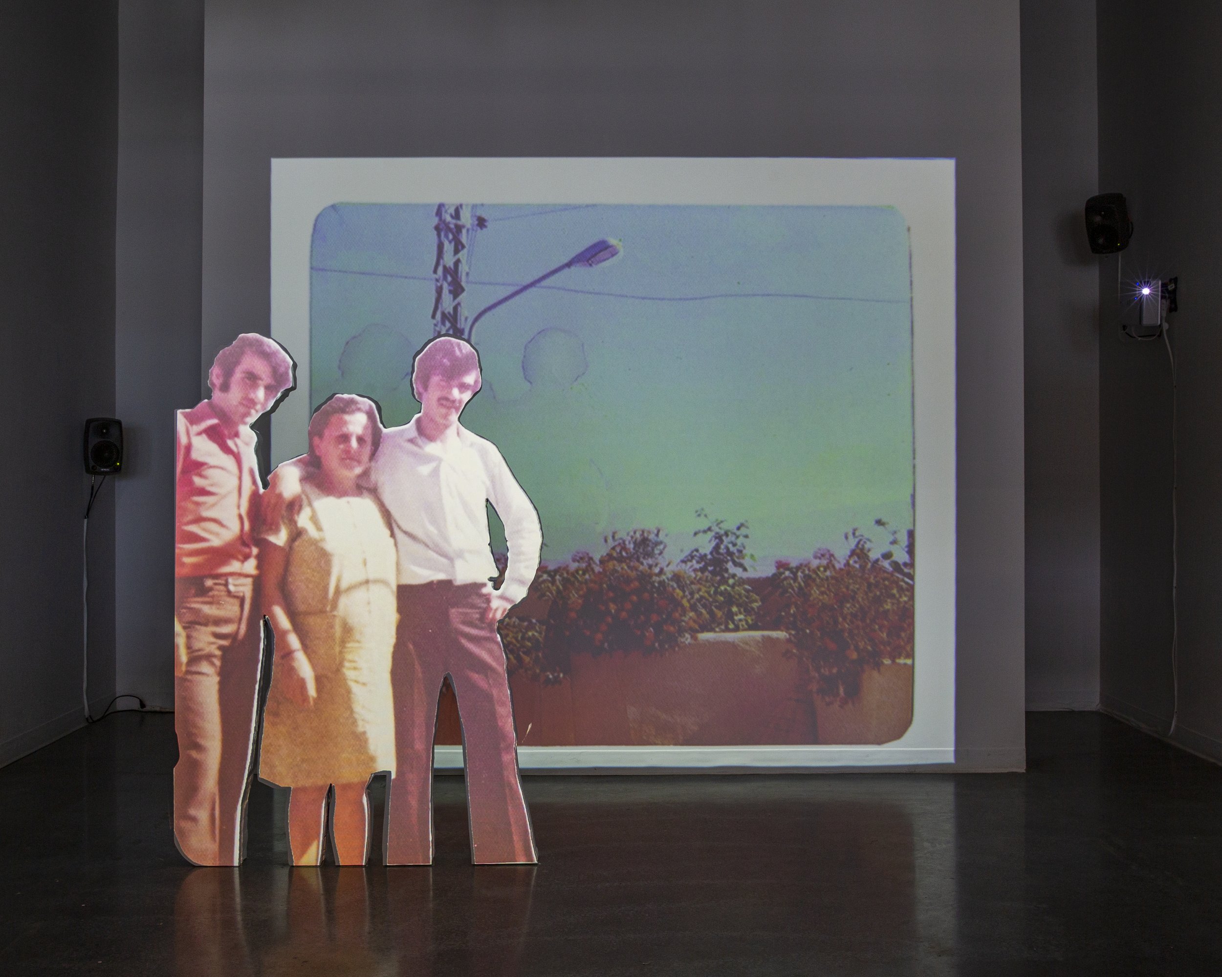 Do You See How Big the Sea Is? mixed media animation, video, sound, 2-channel projection, 2024 (installation view)