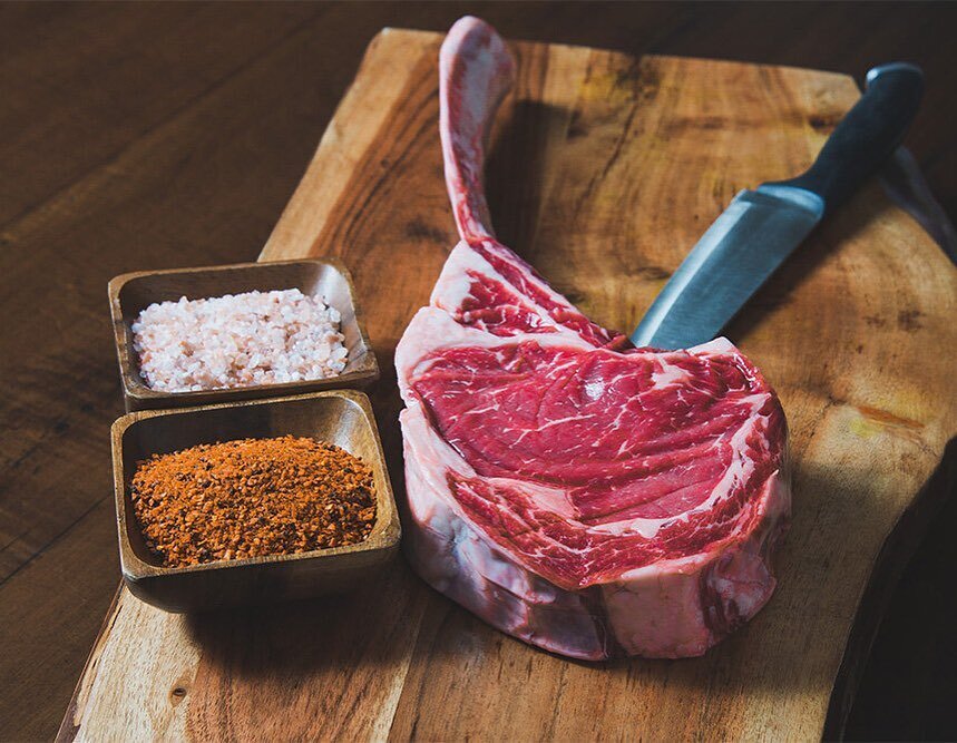 CERTIFIED ANGUS TOMAHAWK STEAK! 

Come get your hands on one of these beauties only $18.99 per lb TODAY ONLY‼️