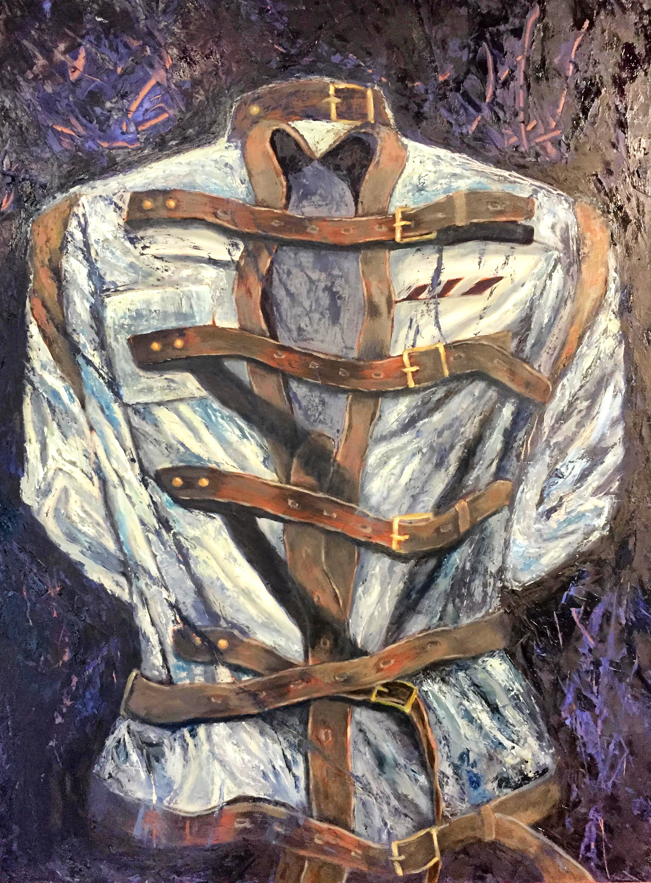 Jacket, 2020, 18x24" Oil on cradled panel 