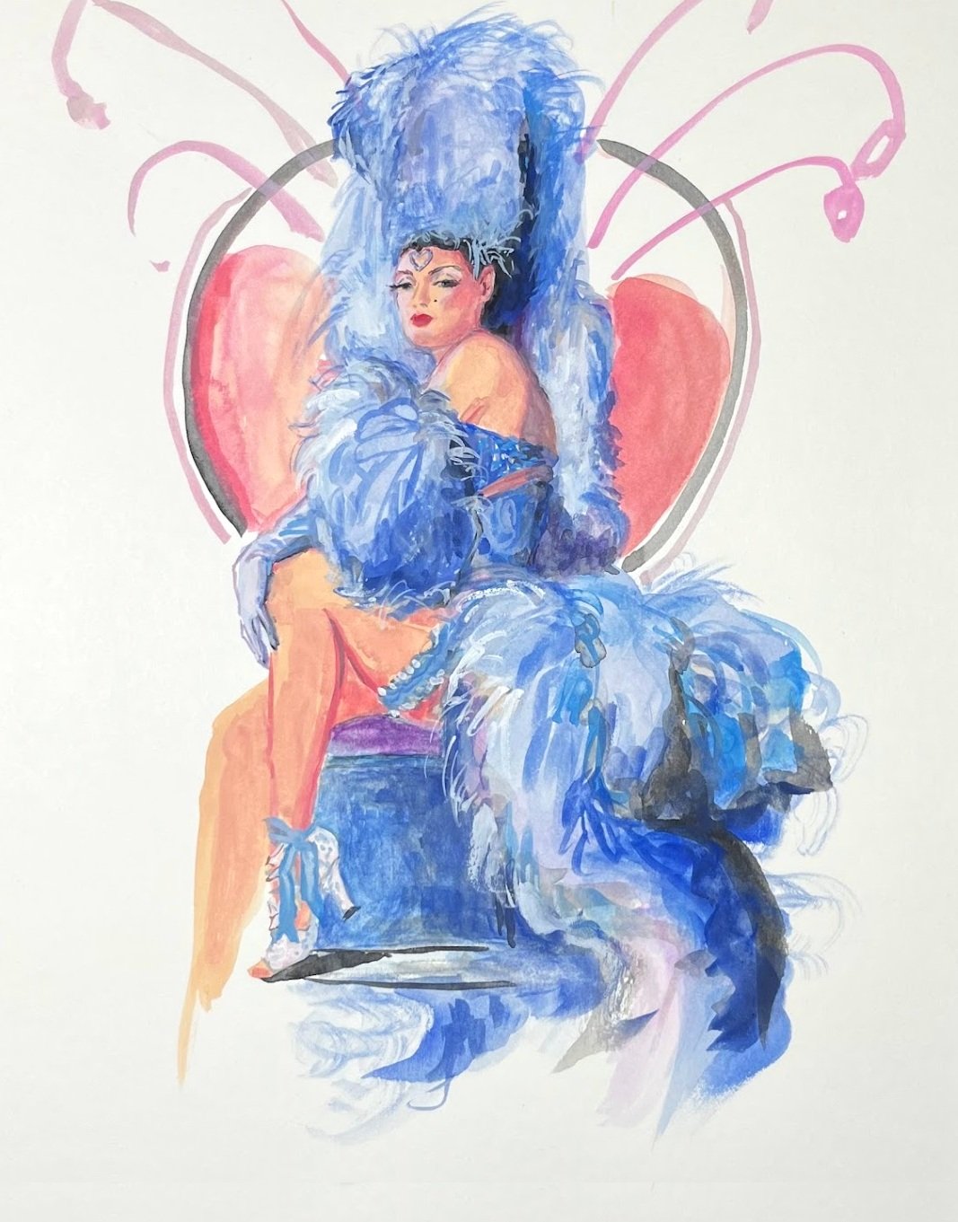 Clea De Velours, 2023, Gouache