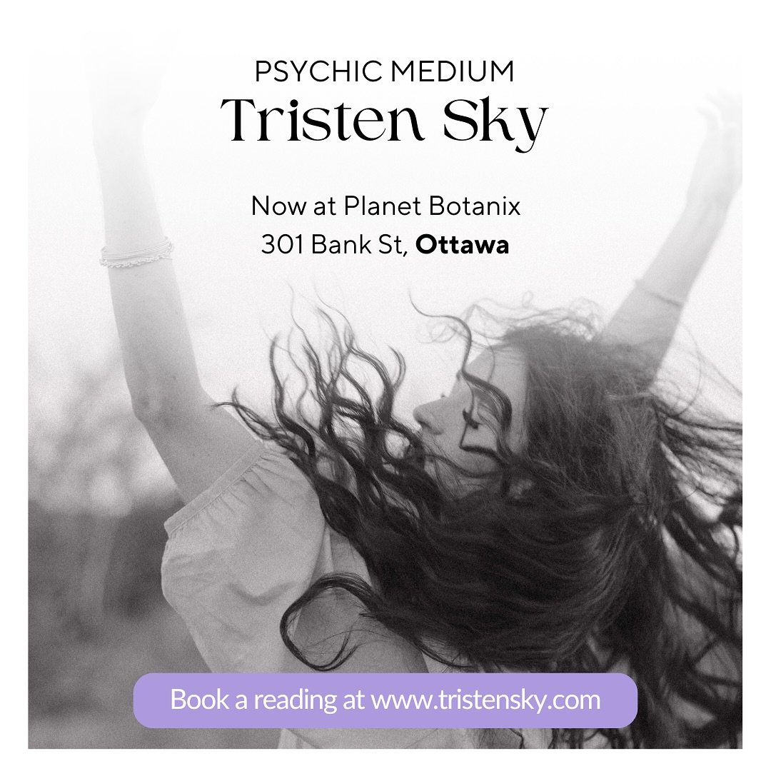 So excited to meet new people in Ottawa💜☁️

I am offering psychic medium sessions, astrology readings and Reiki healing at @planetbotanix 🔮

Ready for the best part? I know offer WALK-IN appointments! I will be at the studio every Thursday from 6pm