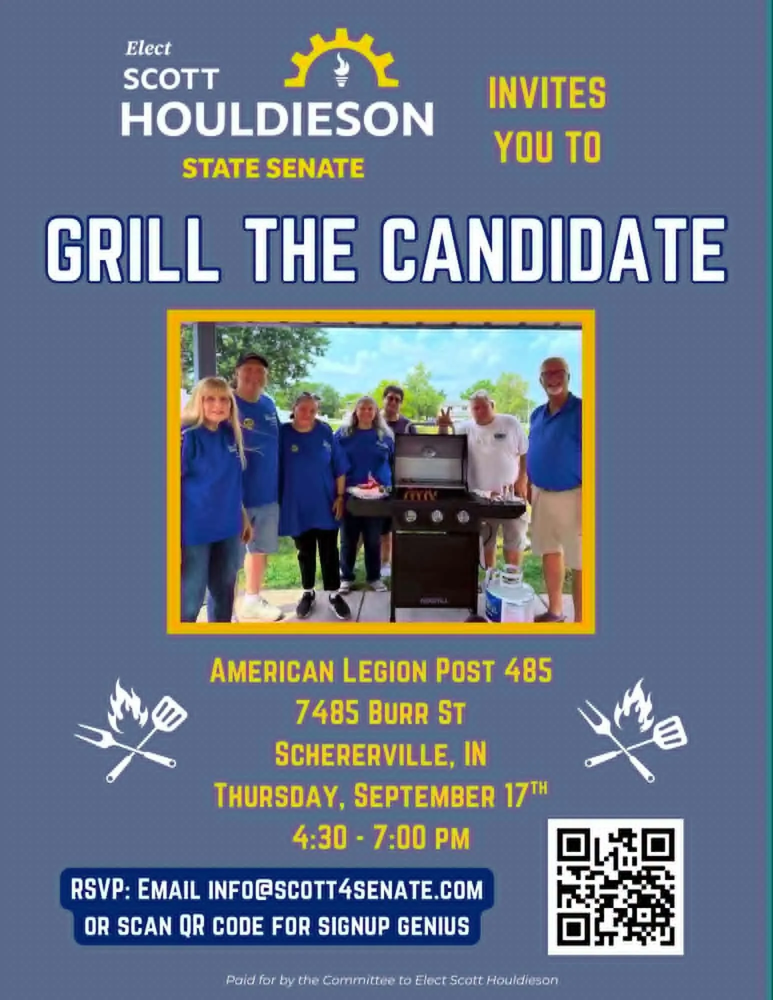 Scott Houldieson for Senate - Grill the Candidate Event