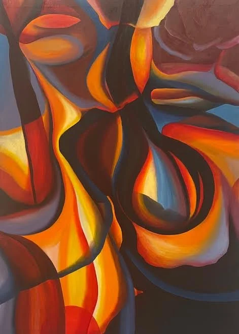 “Shrinking,” 2022,
Oil on Canvas,
70”x50”