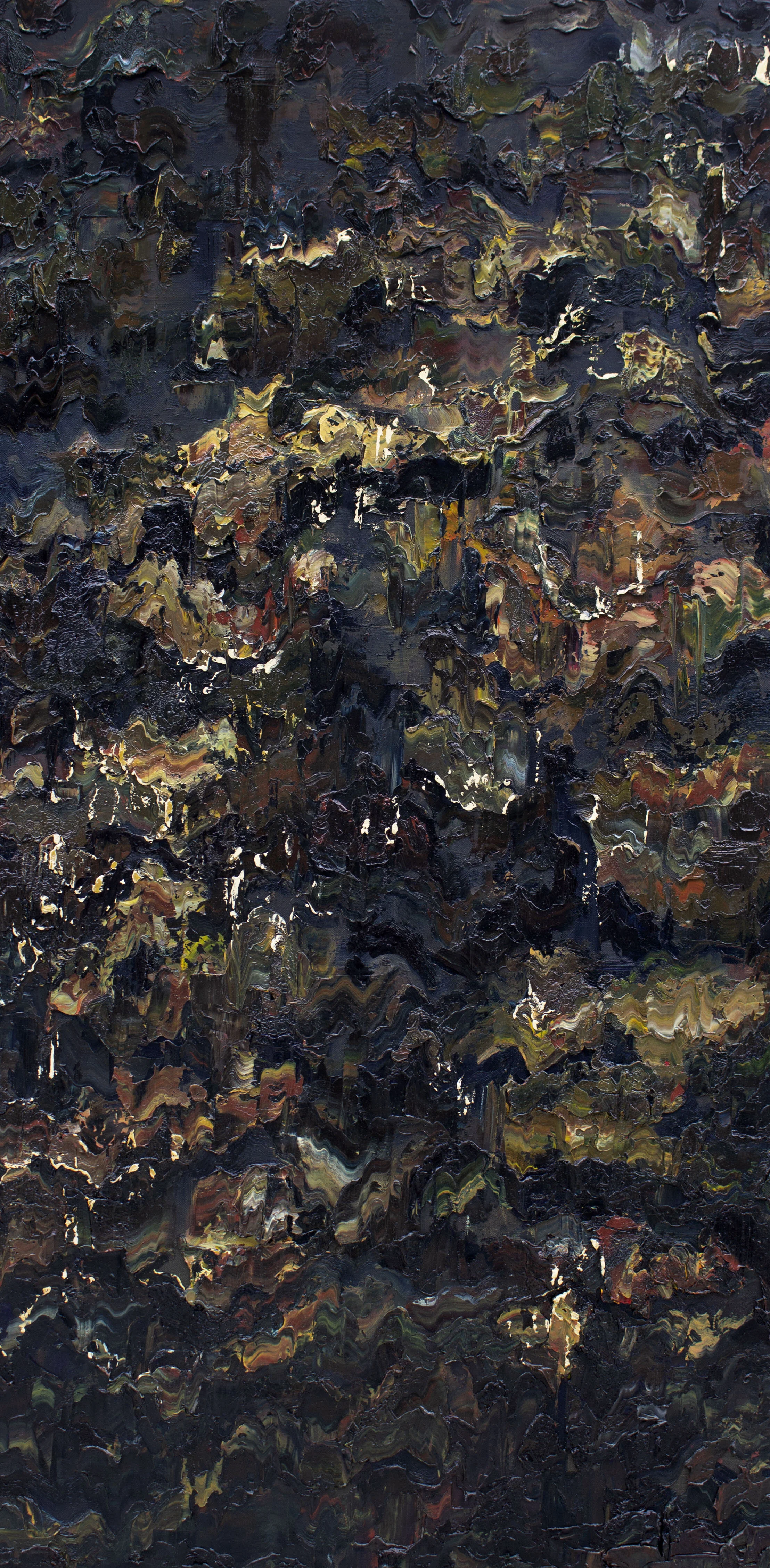 Christine Evans, Emotional Terrain, 2019, oil paint, 24” x 48”