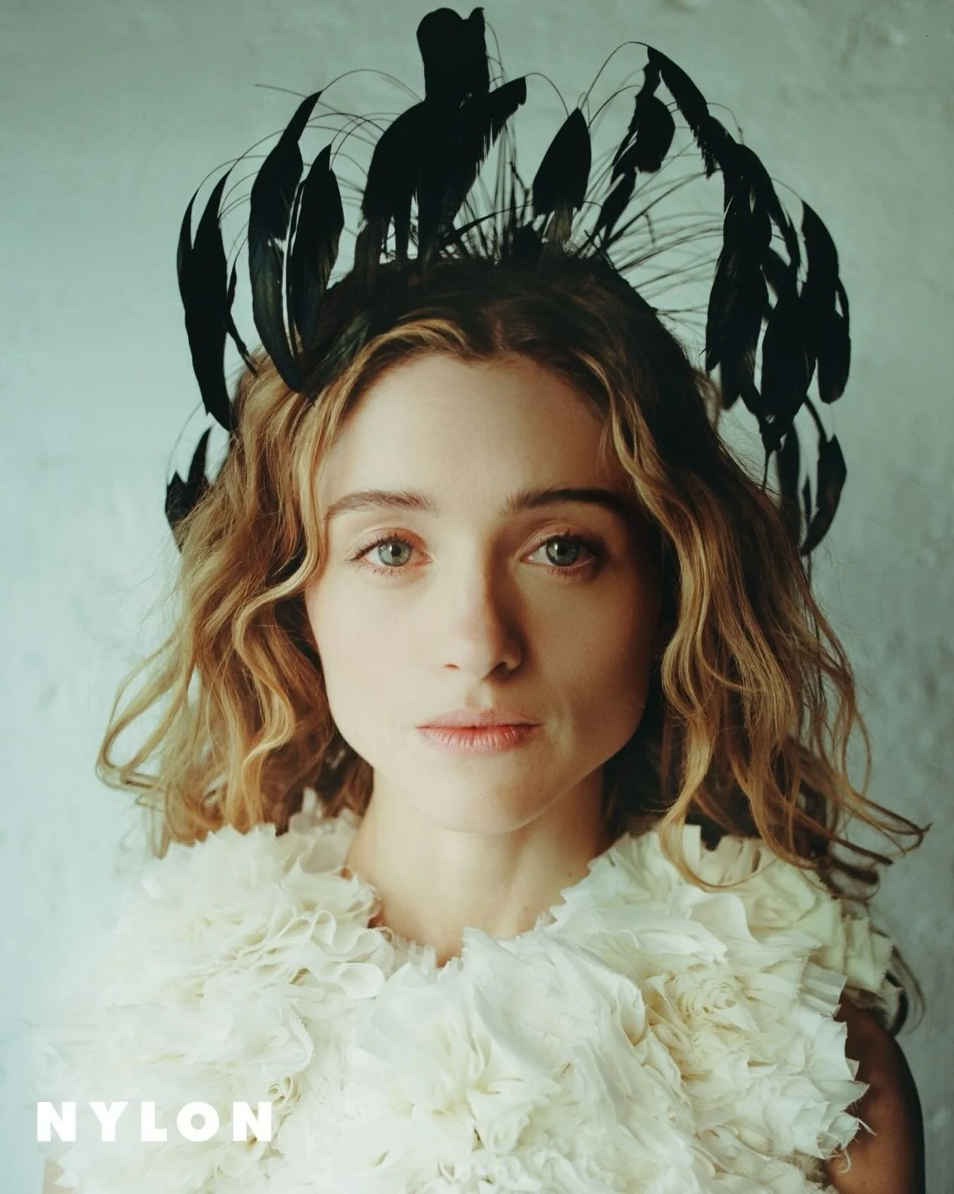 @nylonmag cover story featuring Natalia Dyer wearing @heirlome hand embroidered raw silk top 🖤

Photographer: @austinsandhaus 
Stylist: @stephmariasanchez