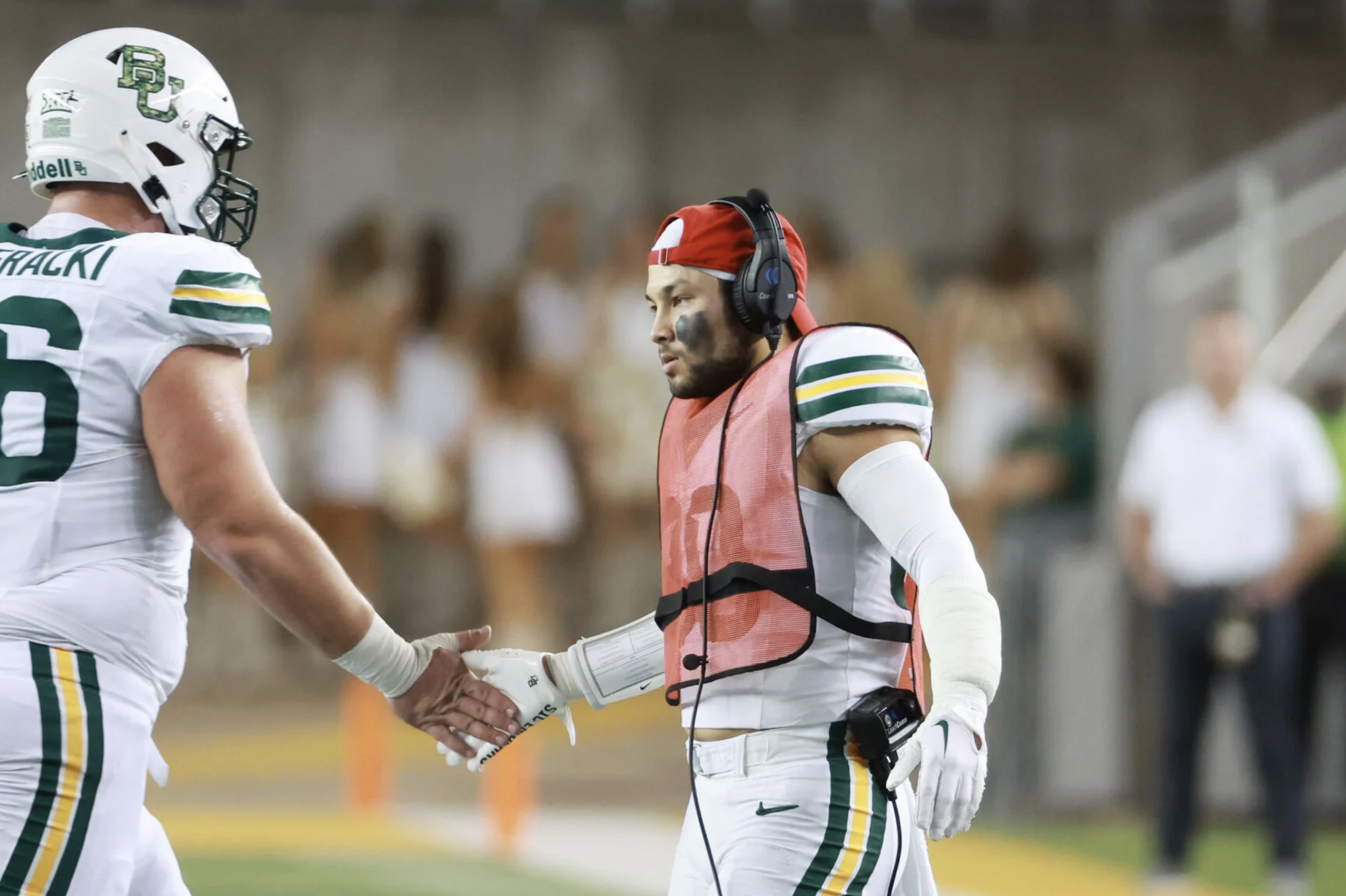 This coach wears pads: Michael Allen getting hands-on experience at Baylor