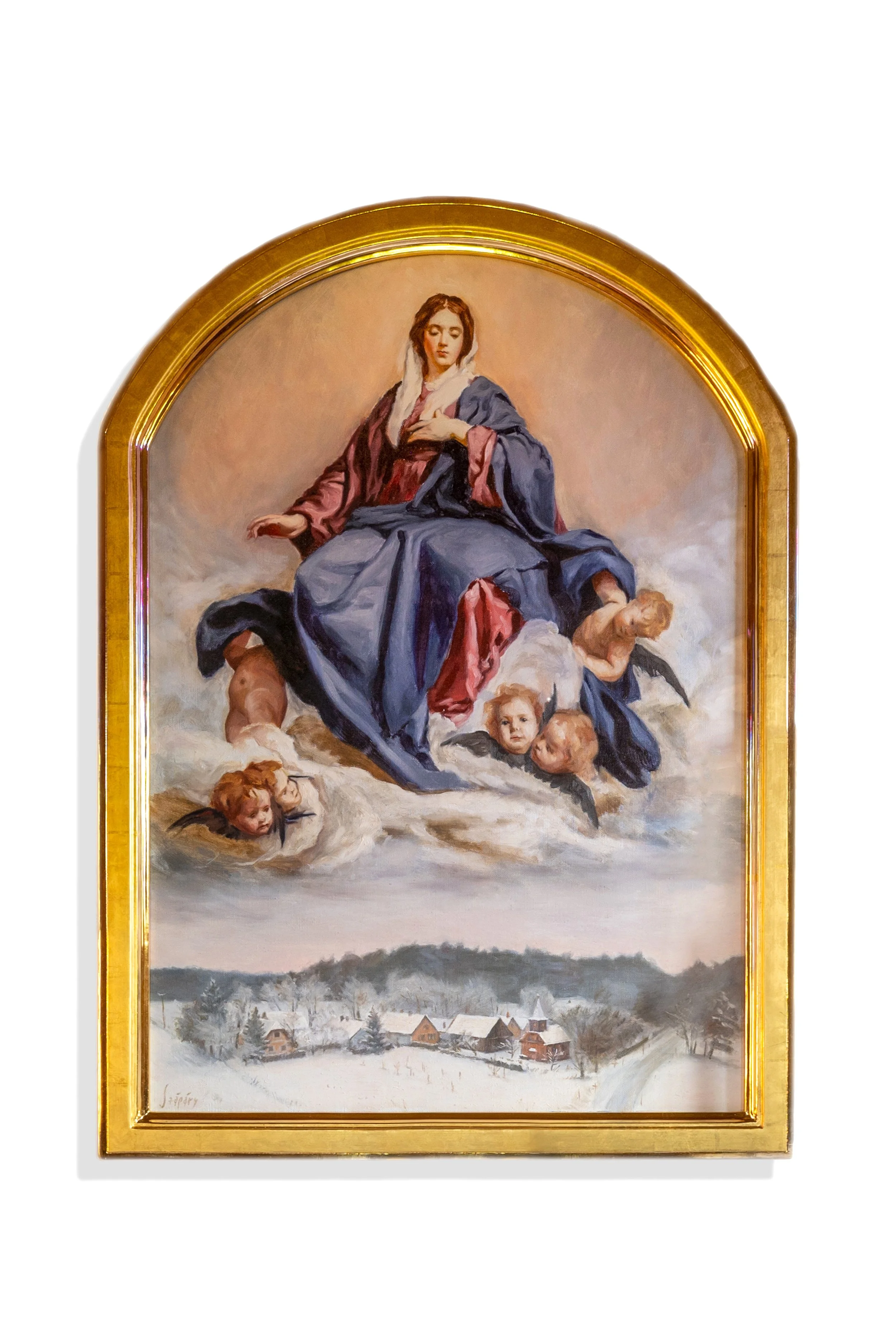 altar picture with velazquez madonna