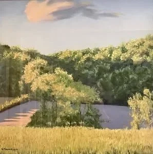 "Last Rays", Hunterdon Co., NJ, Pastel, 2014
Image Size 24" x 24"/Frame OD 33.25" x 31.25"