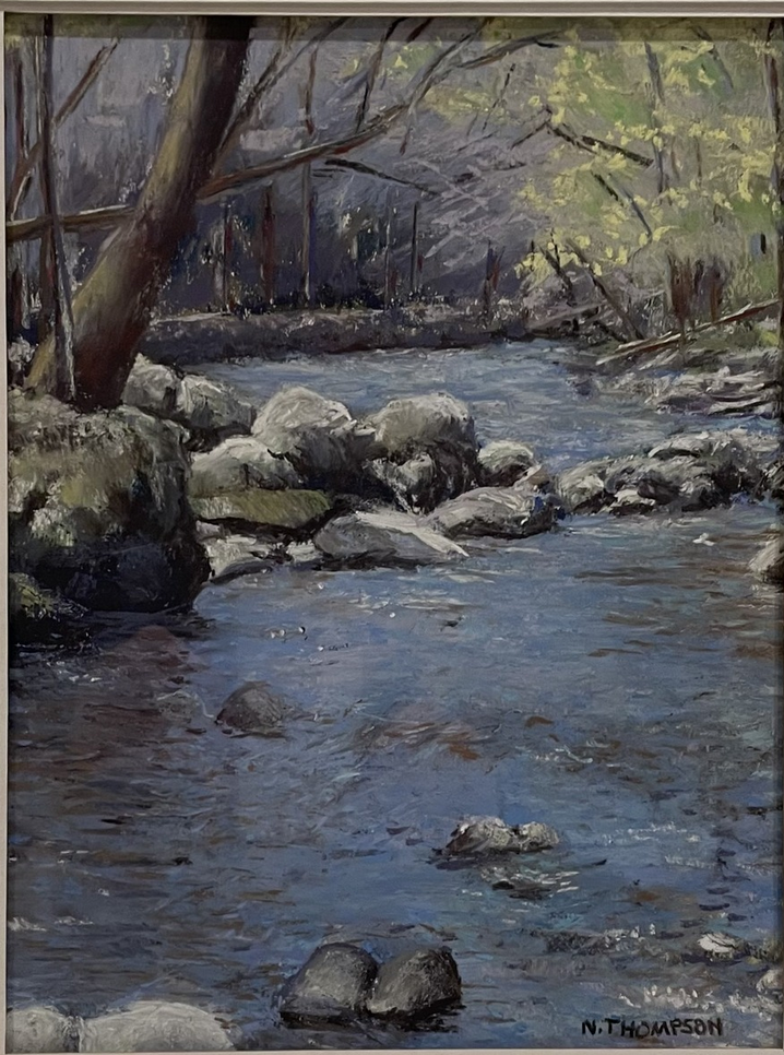 "The Gorge In March" High Bridge, NJ, Pastel, 2010
Image Size : 12". X 9"/OD: 19.25" X  17.25"