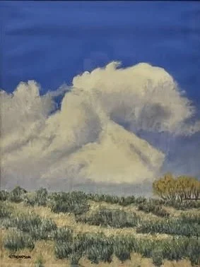"Sage and Clouds", Taos, NM, Pastel, 2010
Image Size : 24" x 18"/Fame OD