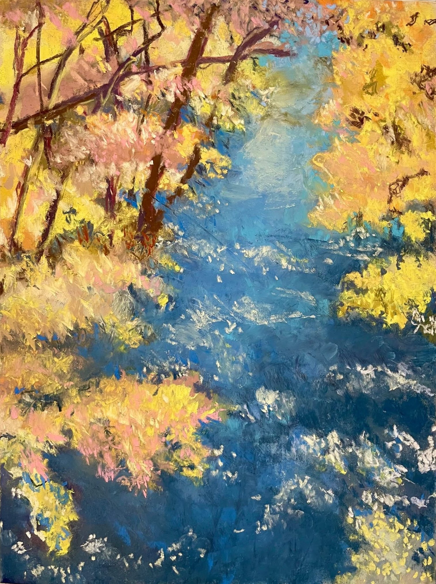 "View of the South Branch from the Colombia Trail", High Bridge, NJ, Giclee, 2026 ($100 unframed/$175 framed) 
Image Size: "12 x 9"/Frame OD 17" x 13"