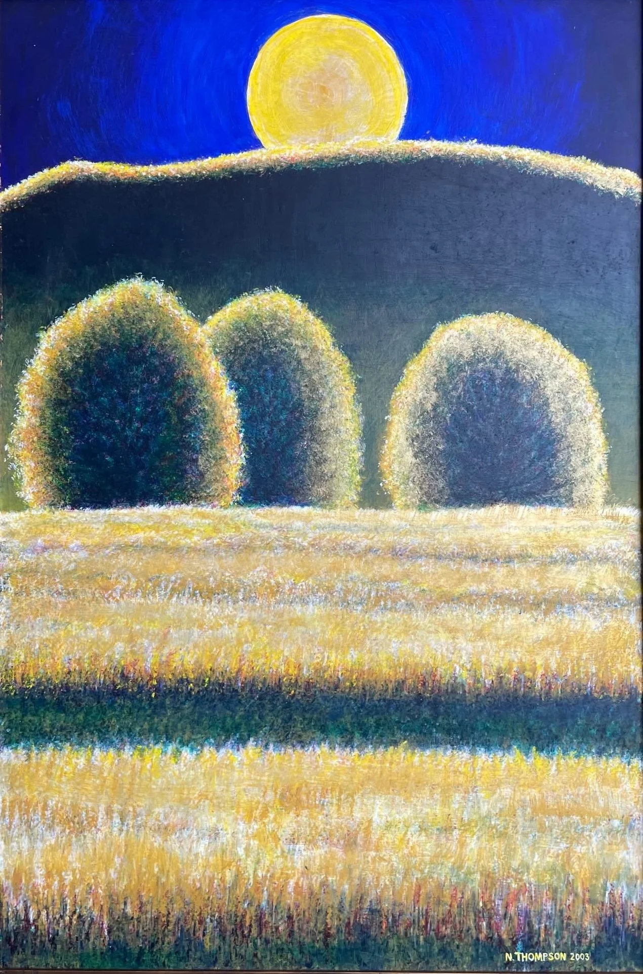"Moment of Illumination", Flatbrookville, NJ Acrylic, 2006 ($1875)
Image Size: "48 x 32" Frame OD "50 x 34"