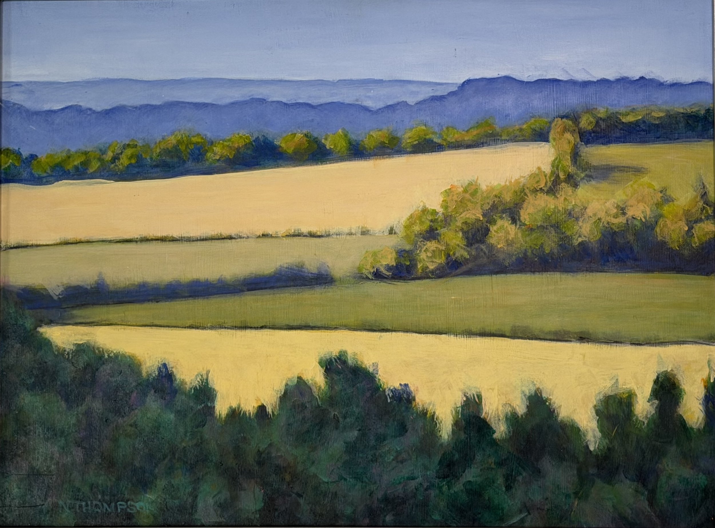 "Fields Across the Way 2", Greenwich Twp, NJ, Acrylic, 2010 ($875)
Image Size "18 x 24"/ Frame OD "23.5 x 29.5"