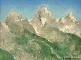 "Tetons, Plein Air", Jackson, WY, Pastel, 2009
Image Size: 9" x 12"/Frame OD: 17.25" x 19.25"