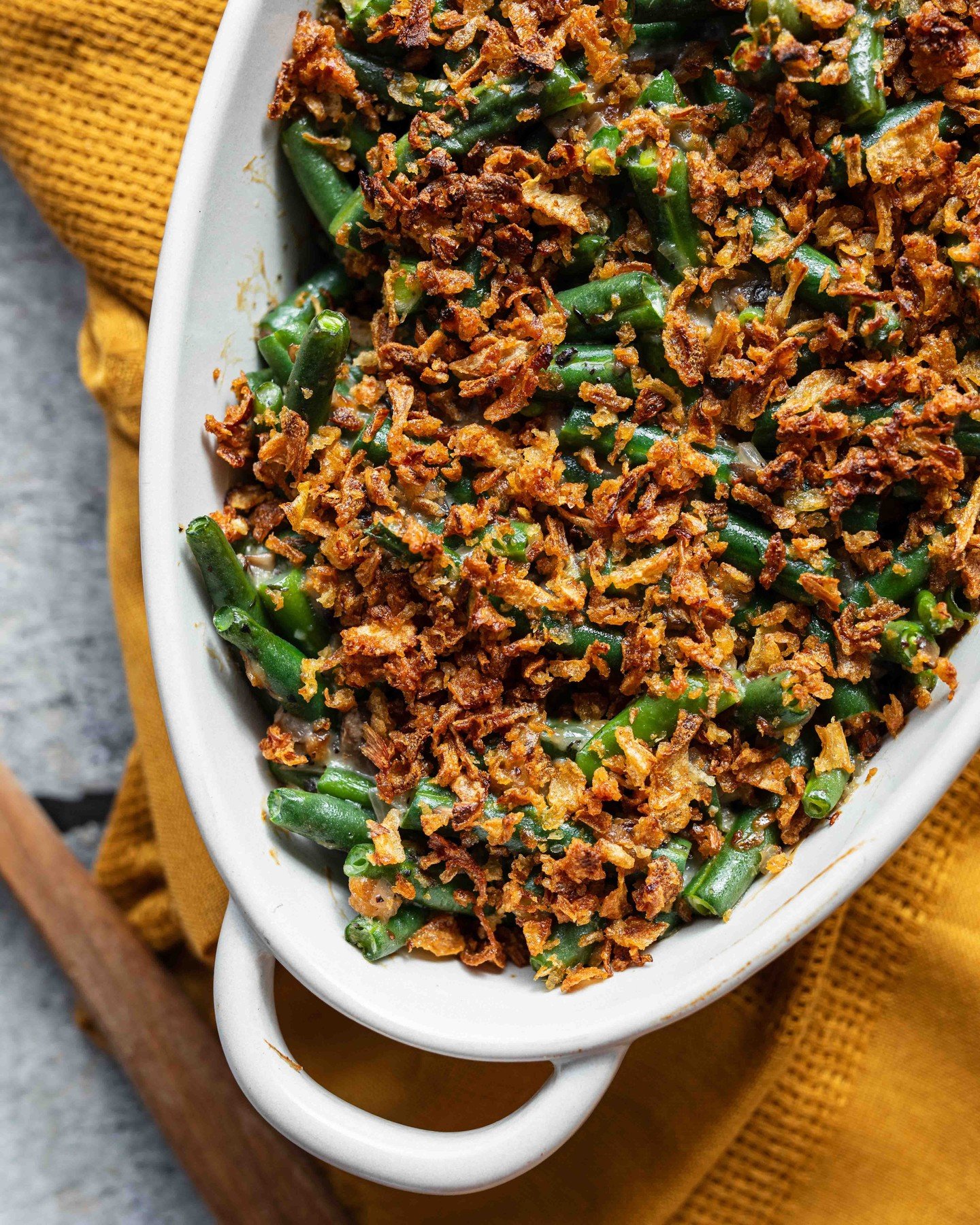 ⁠
For me, is not Thanksgiving without green bean casserole. And yes, it must be made with a can of cream of mushroom soup. Non-negotiable. 😉⁠
⁠
What dish absolutely has to be on your table?