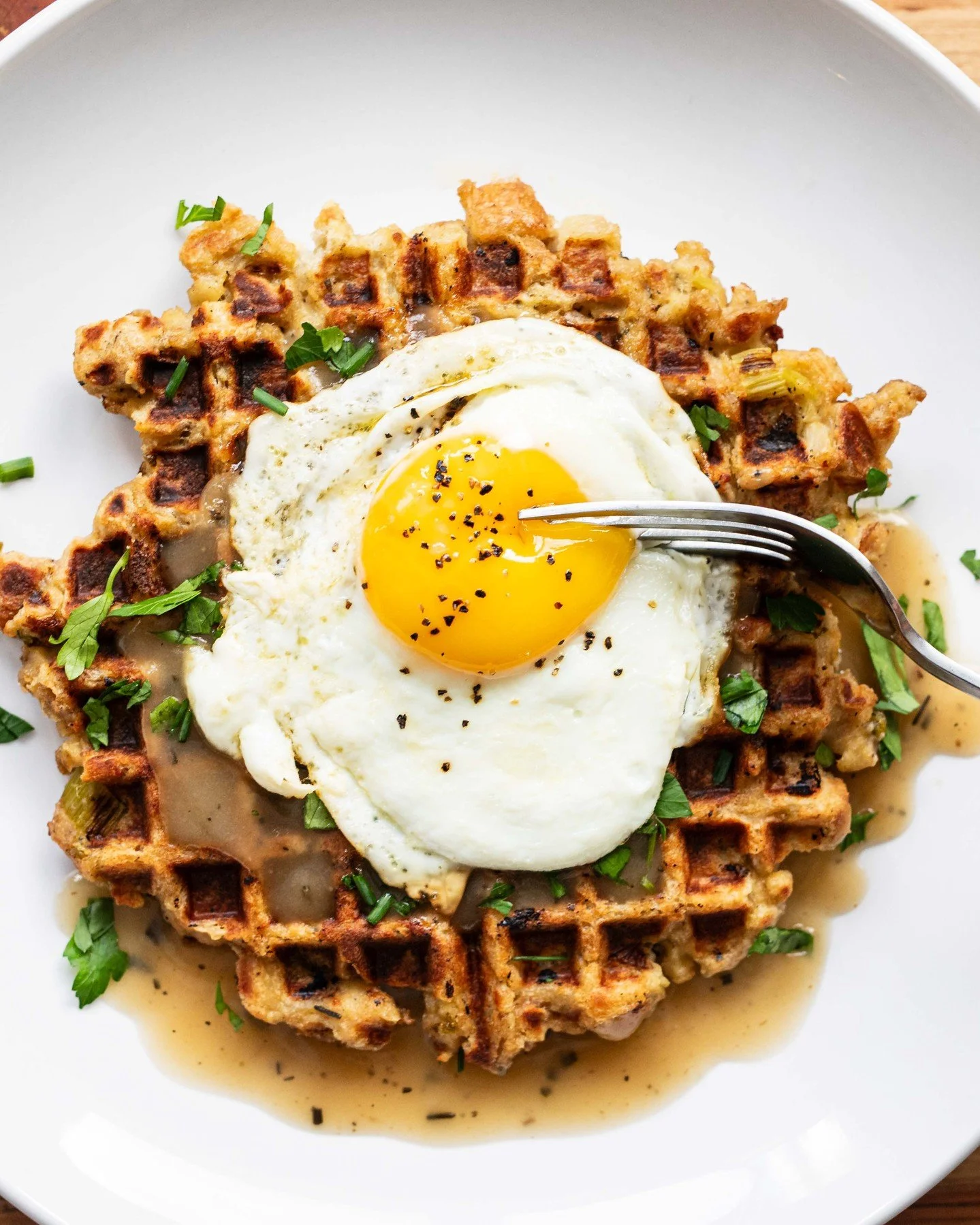 Morning-after Thanksgiving pro tip:⁠
Leftover cornbread stuffing tastes even better the next day. Especially if it&rsquo;s made with Jiffy. I don&rsquo;t make the rules, I just live by them.