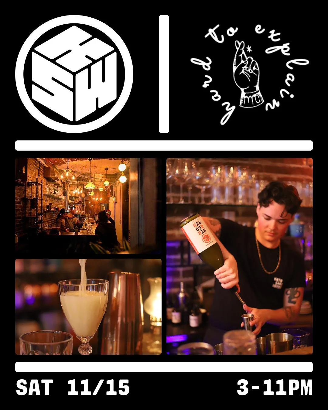 Hard to Explain//KSW Takeover: Round Two!⁠
⁠
Our sake cocktail connoisseur @delaneybenstead is taking over. Join us at one of our fave bars in the city for an entire day of KSW sake cocktails and silliness.⁠
⁠
Hard to Explain is cool, vibey, and loca