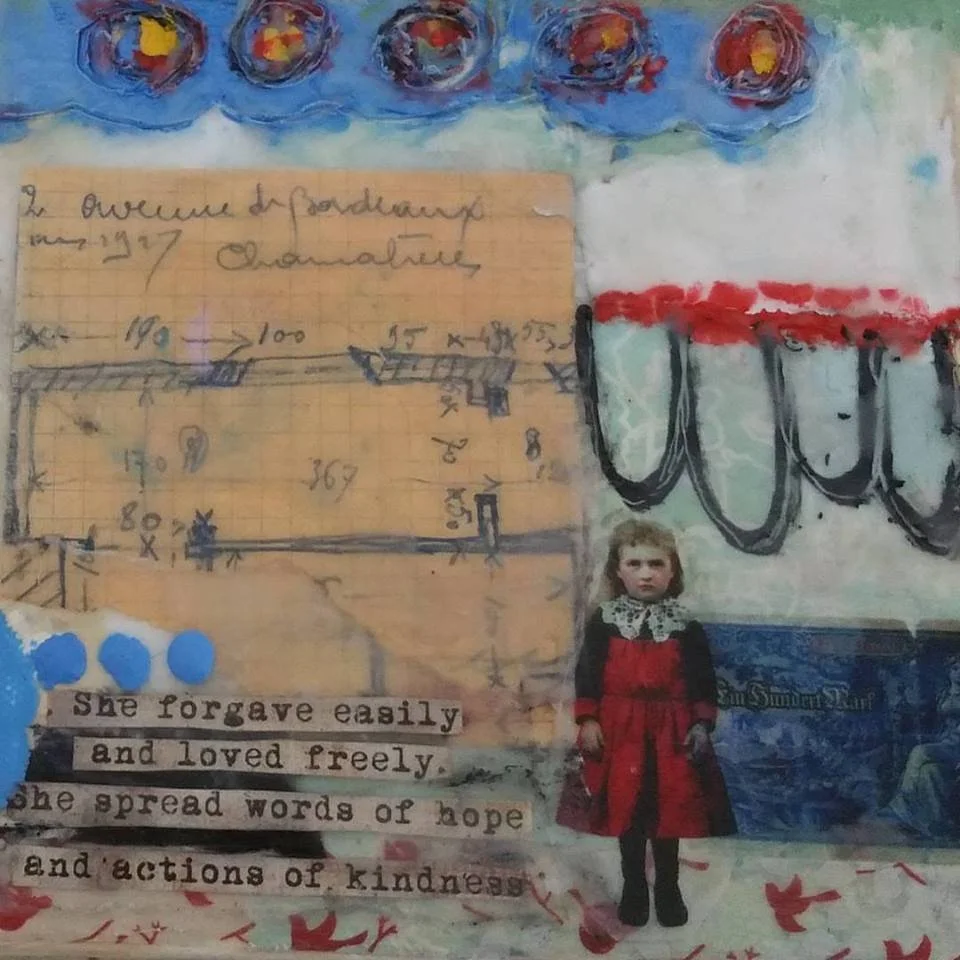 She Loves Freely - Encaustic on Panel