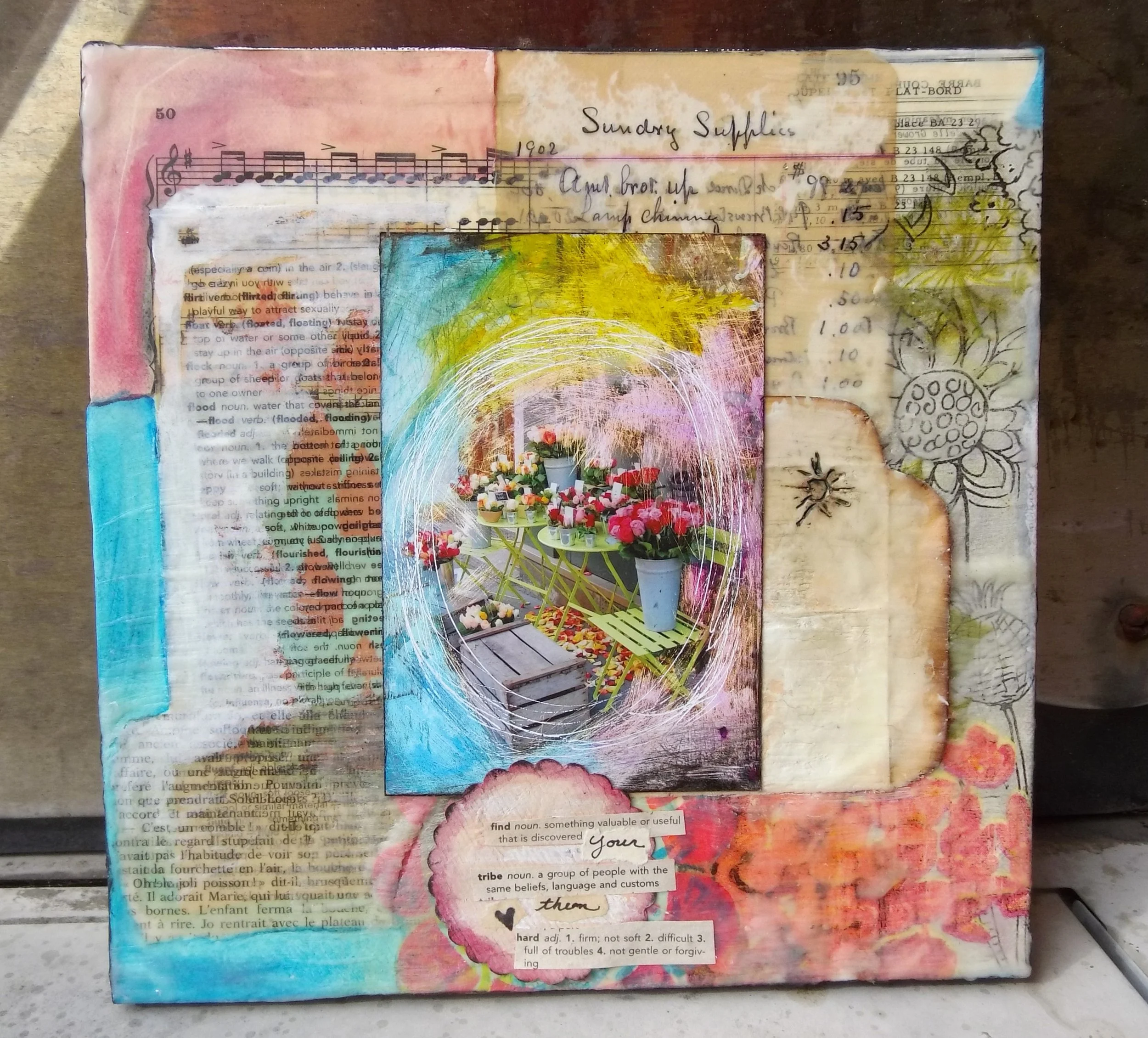 French Love Affaire - Encaustic Collage