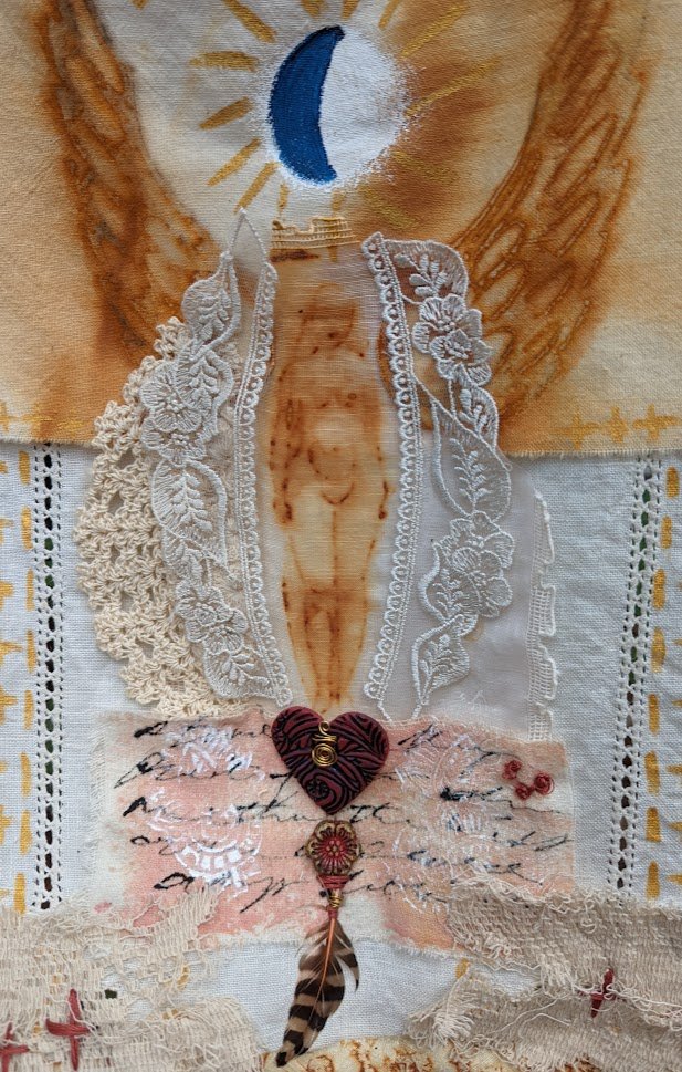 Divine Feminine - Textile Collage
