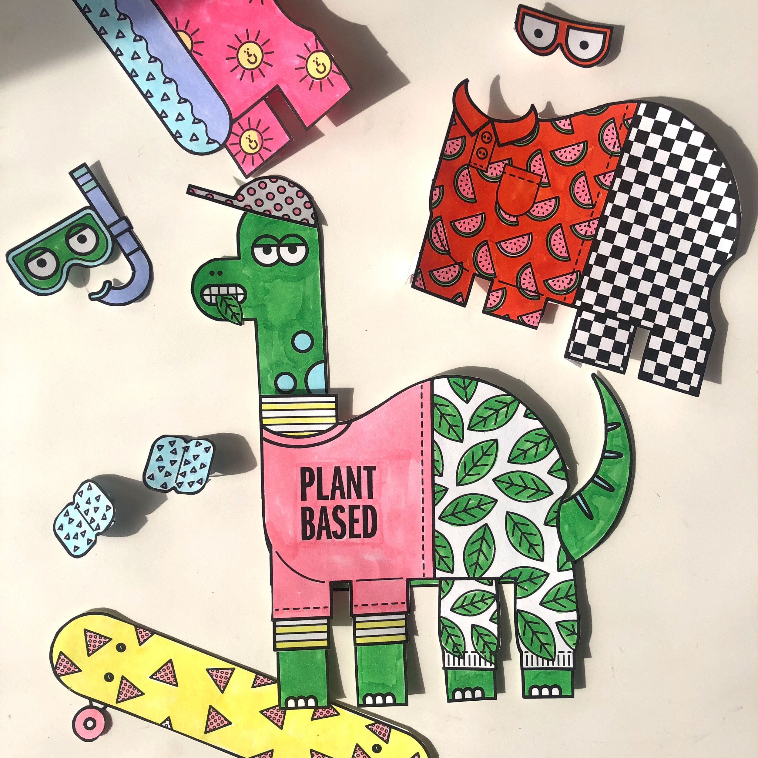 Dino Dan Paper Doll Set