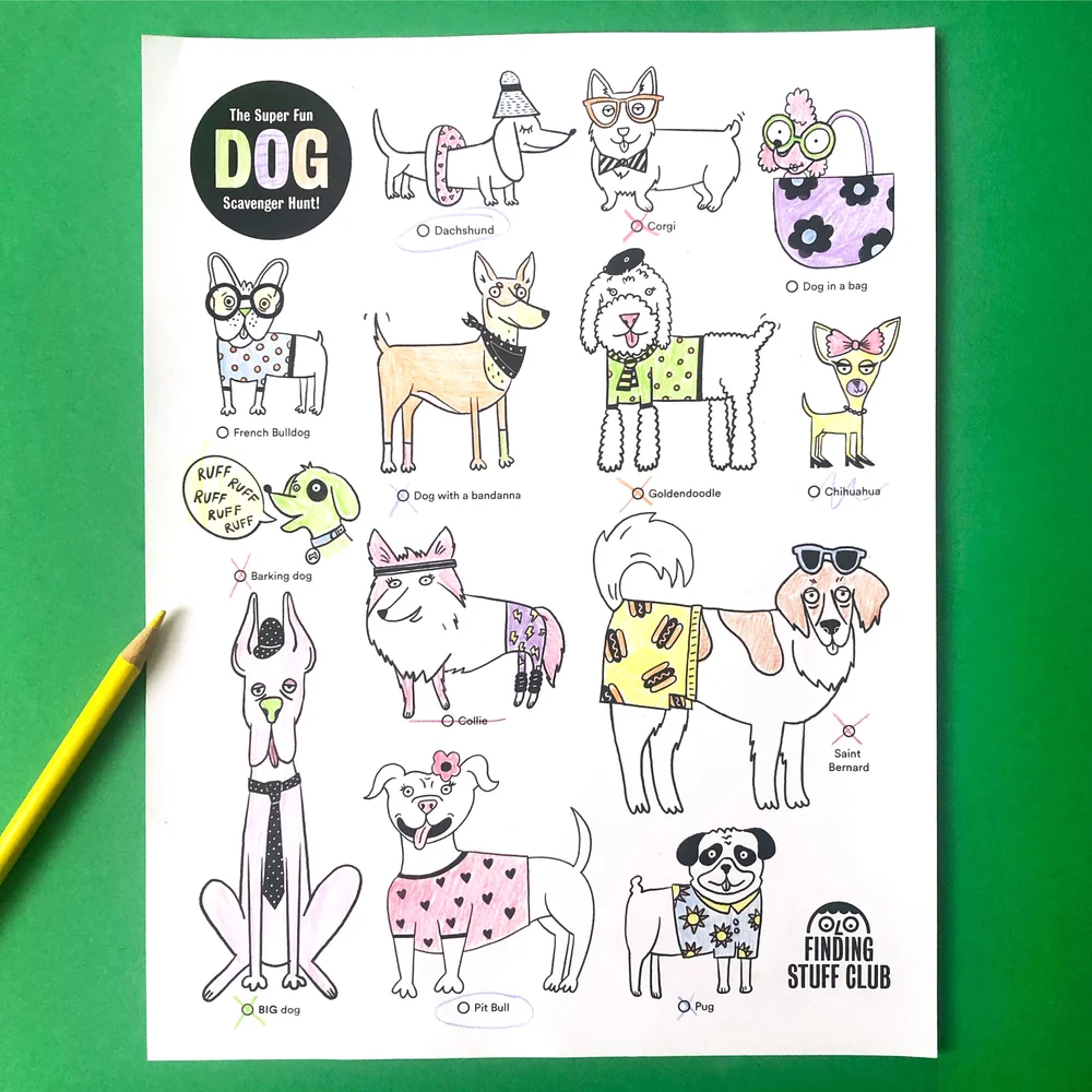 The Super Fun Dog Scavenger Hunt — Finding Stuff Club
