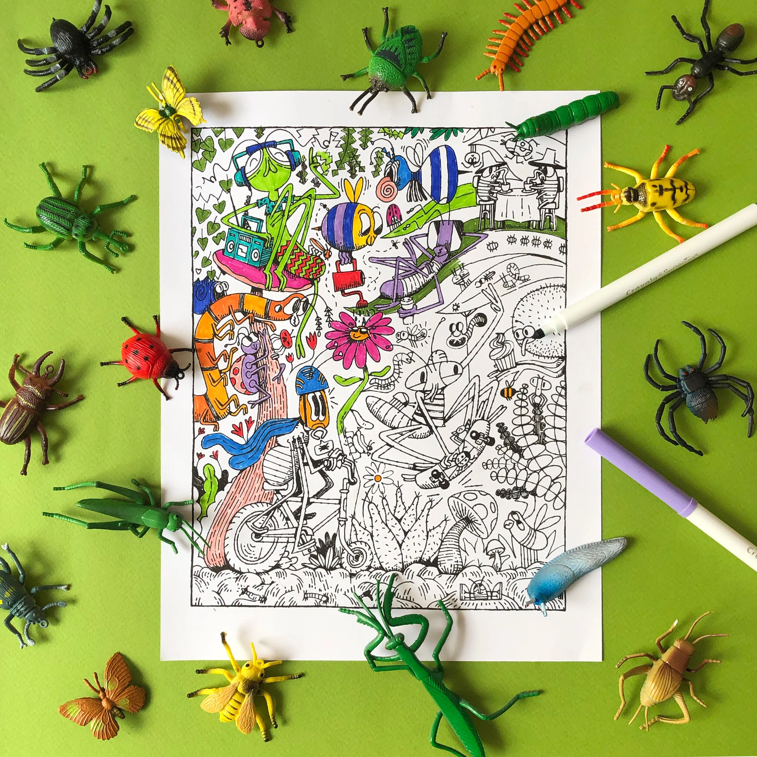 The Raddest Bug Coloring Sheet
