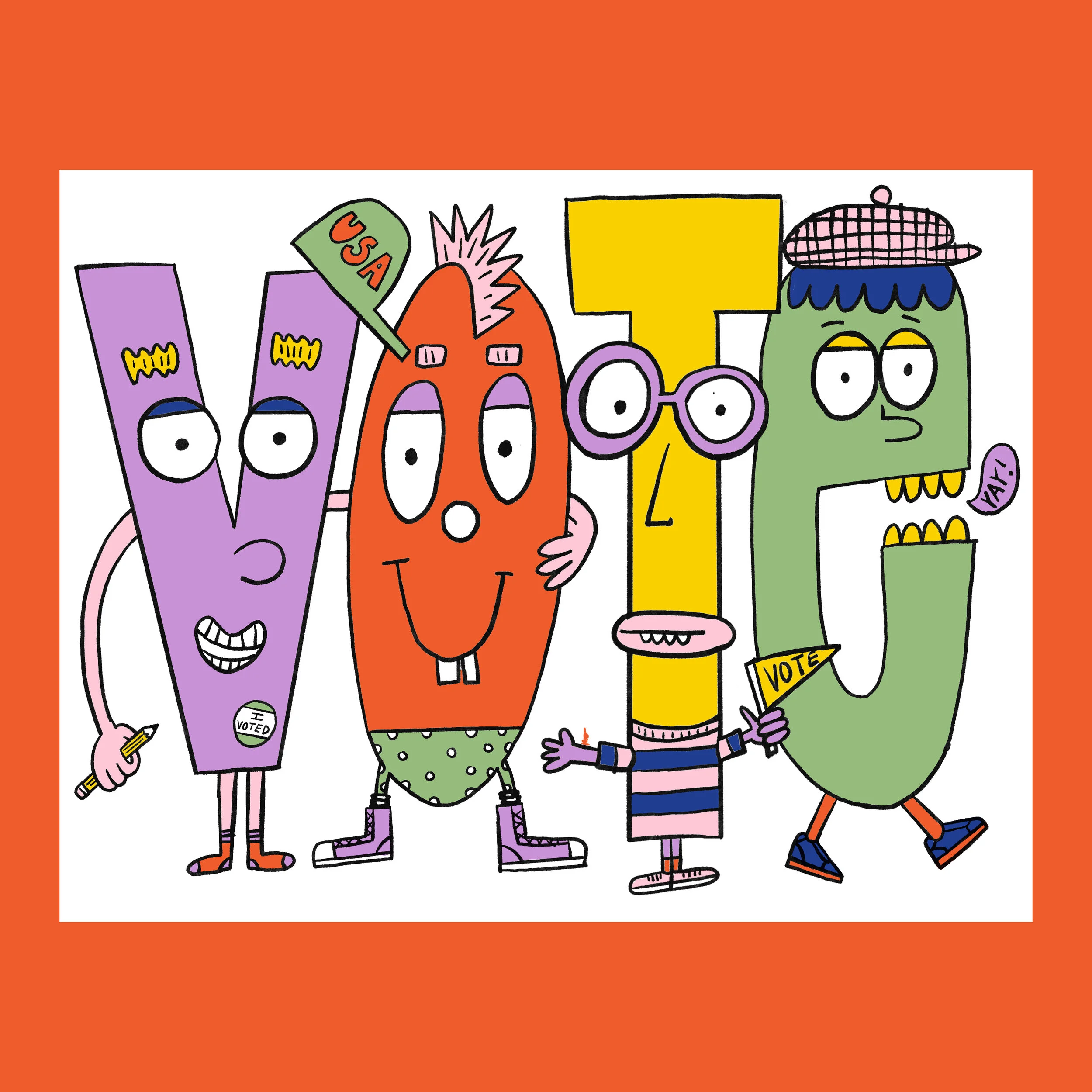 Vote Coloring Sheet &amp; Window Sign