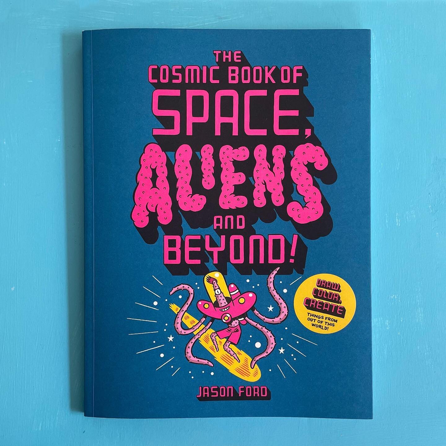 👽We stumbled across &lsquo;The Cosmic Book of Space, Aliens and Beyond&rsquo; at our local @campstores and bought it on the spot. We love a good drawing prompt, and if it includes aliens, sign us up.
.
🛸 Kudos to creator Jason Ford (@dingdongford) 