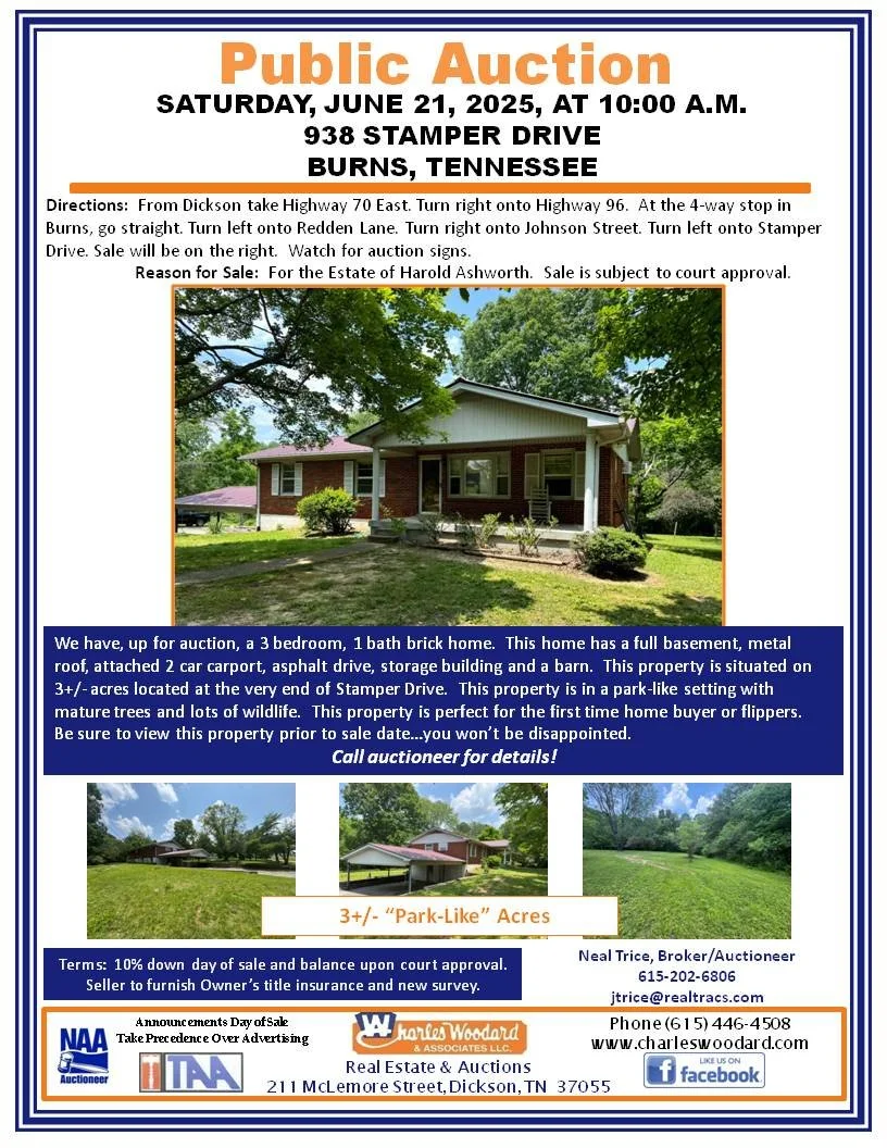 3 Bedroom Brick Home in a "Park-Like"  Setting