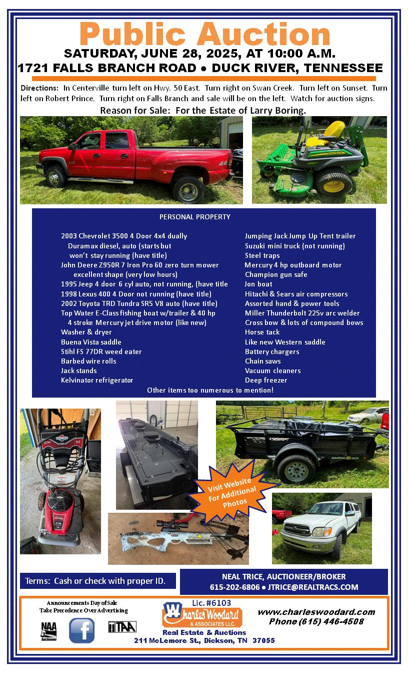 Ford, Chevy &amp; Toyota Trucks, Zero Turn Mower, Boat &amp; More!