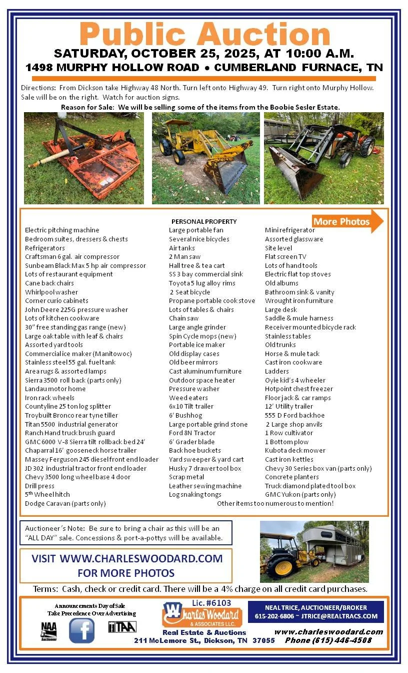 Tractors. Furniture, Tools &amp; More!