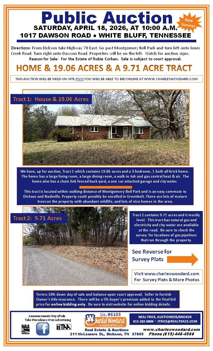 Home &amp; 19.06 Acres &amp; a 9.71 Acre Tract