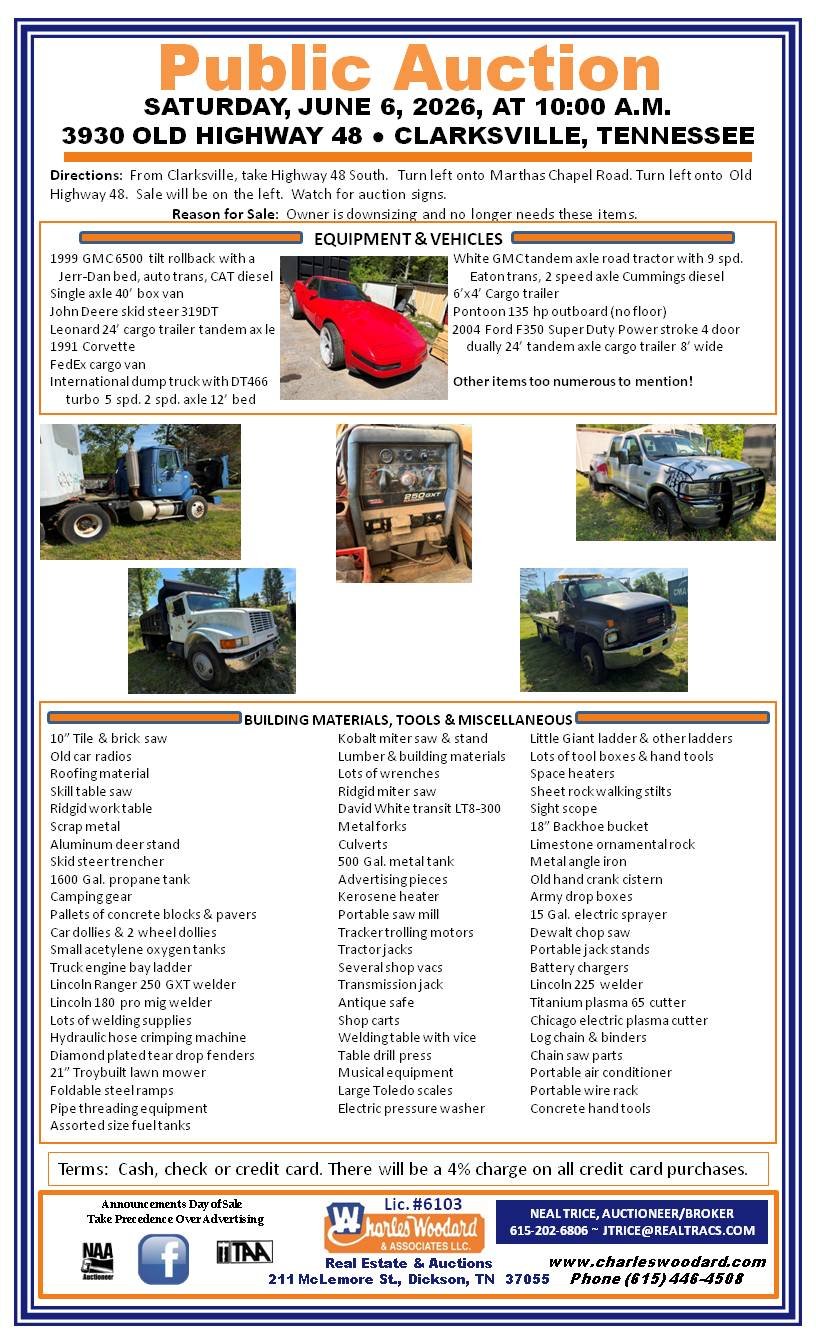 Vehicles, Equipment, Tools &amp; More!