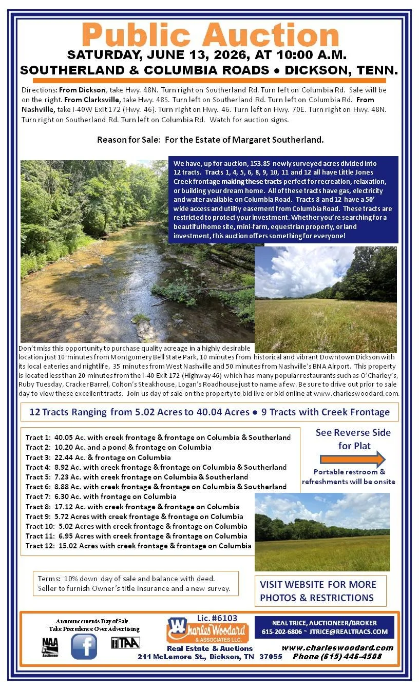 153.85 Acres Divided into 12 Tracts