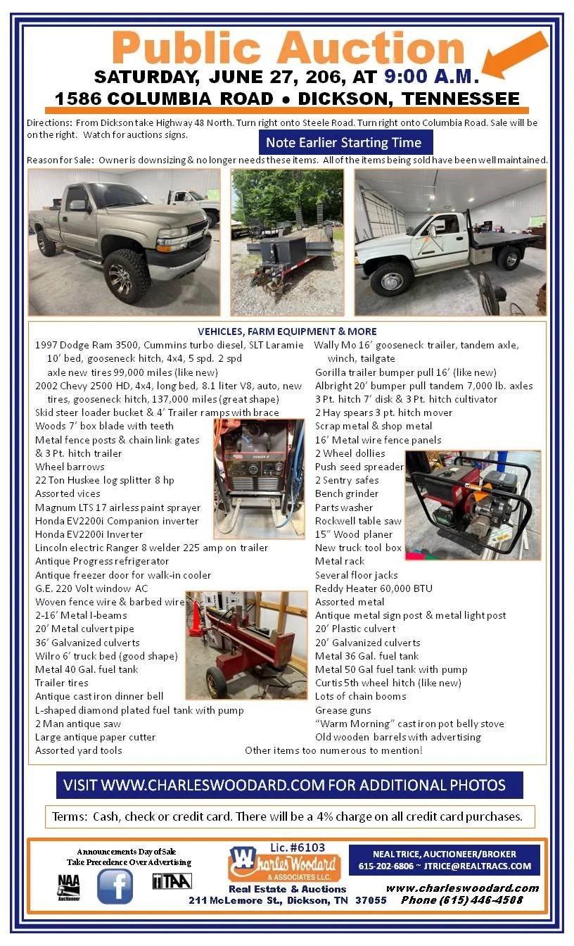 Trucks, Trailers, Farm Equipment &amp; More!