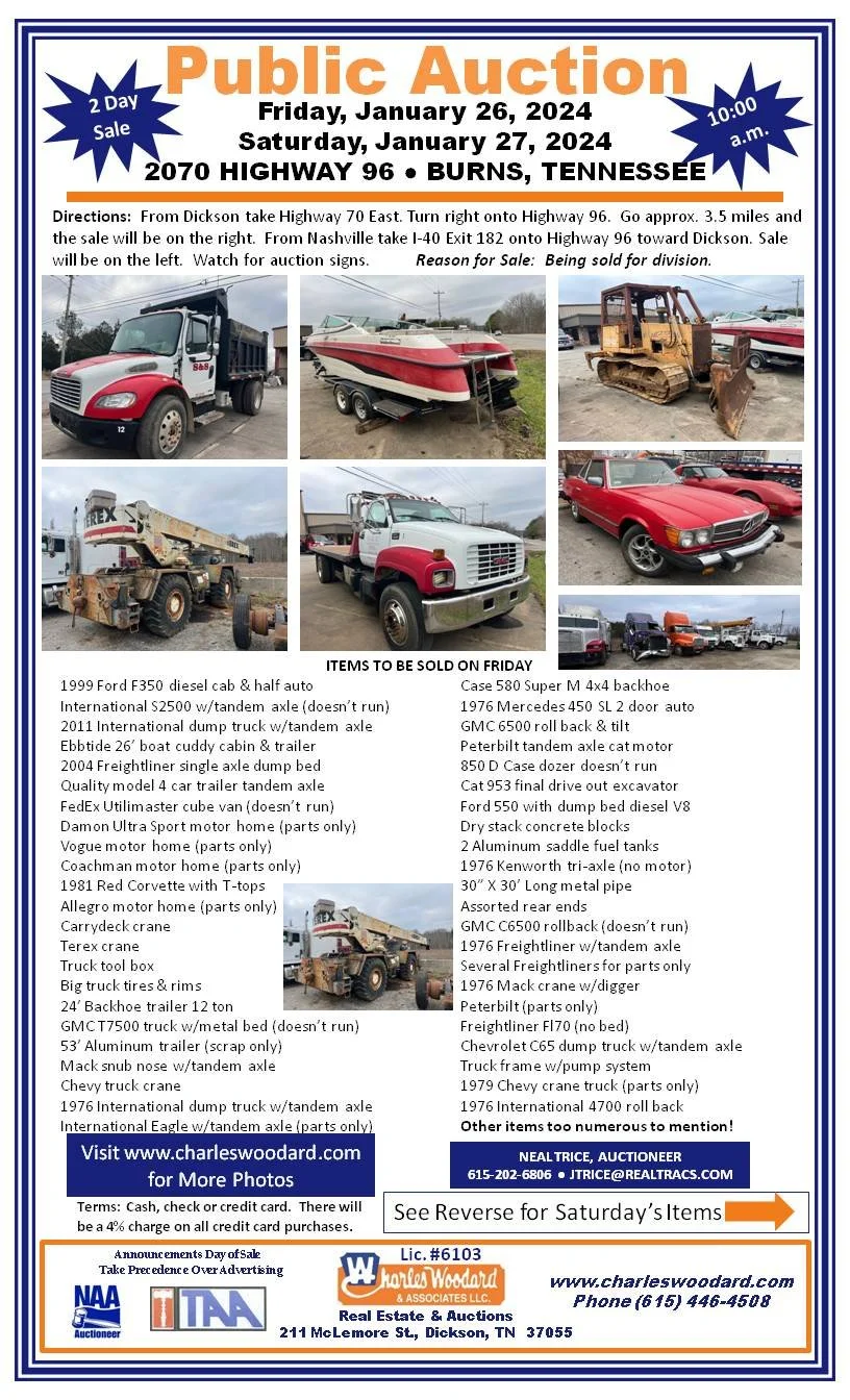 Auctions — Charles Woodard & Associates