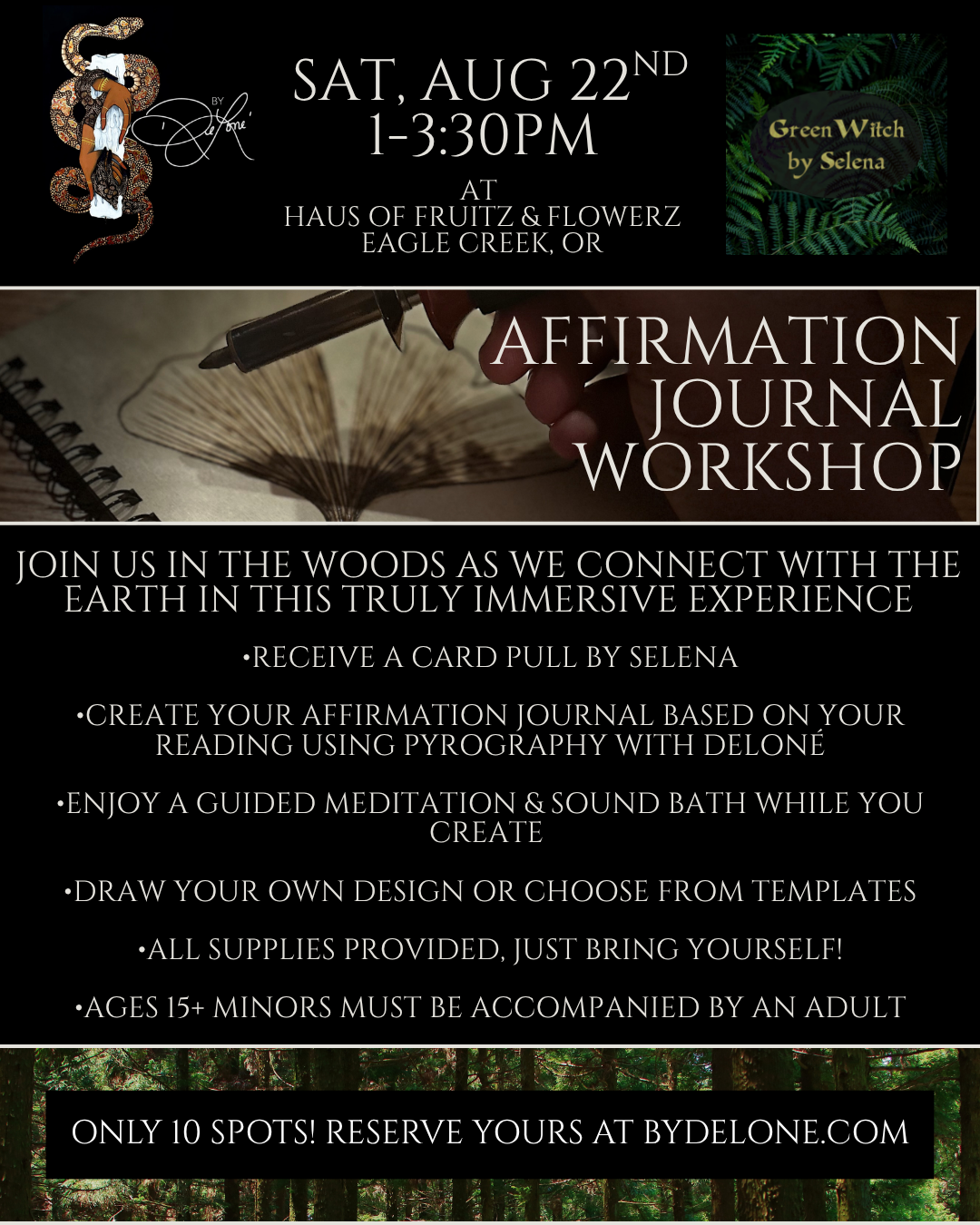 Affirmation Journal Workshop: Featuring Green Witch by Selena