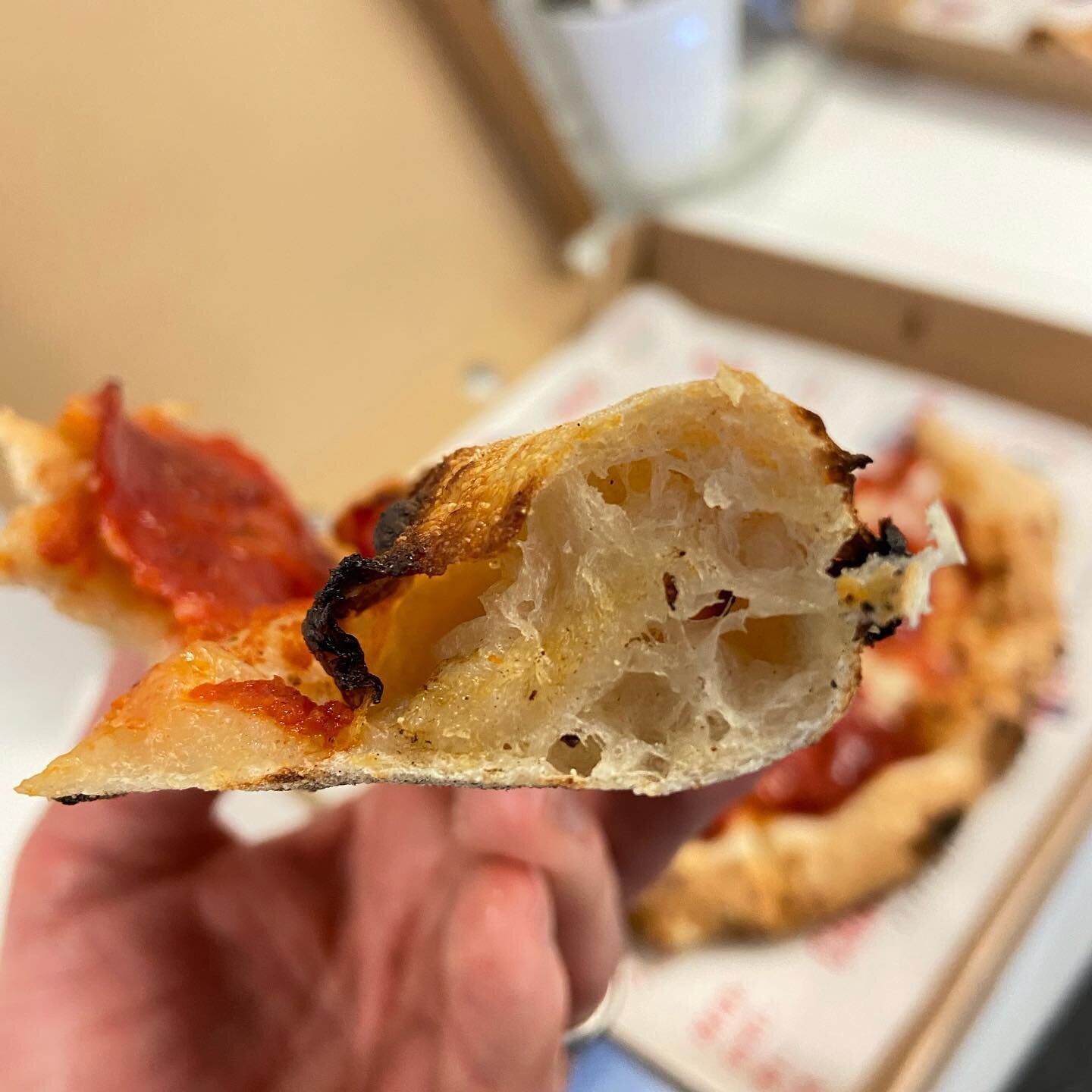 Look at that crust!!
 
Staff training is reaching another level at @chapelhousepizzaco today 💪🍕🙌😍🔥

#pizza #pizzamaking #pizzainprogress #grantham #kickstart #neapolitanpizza #chorizo