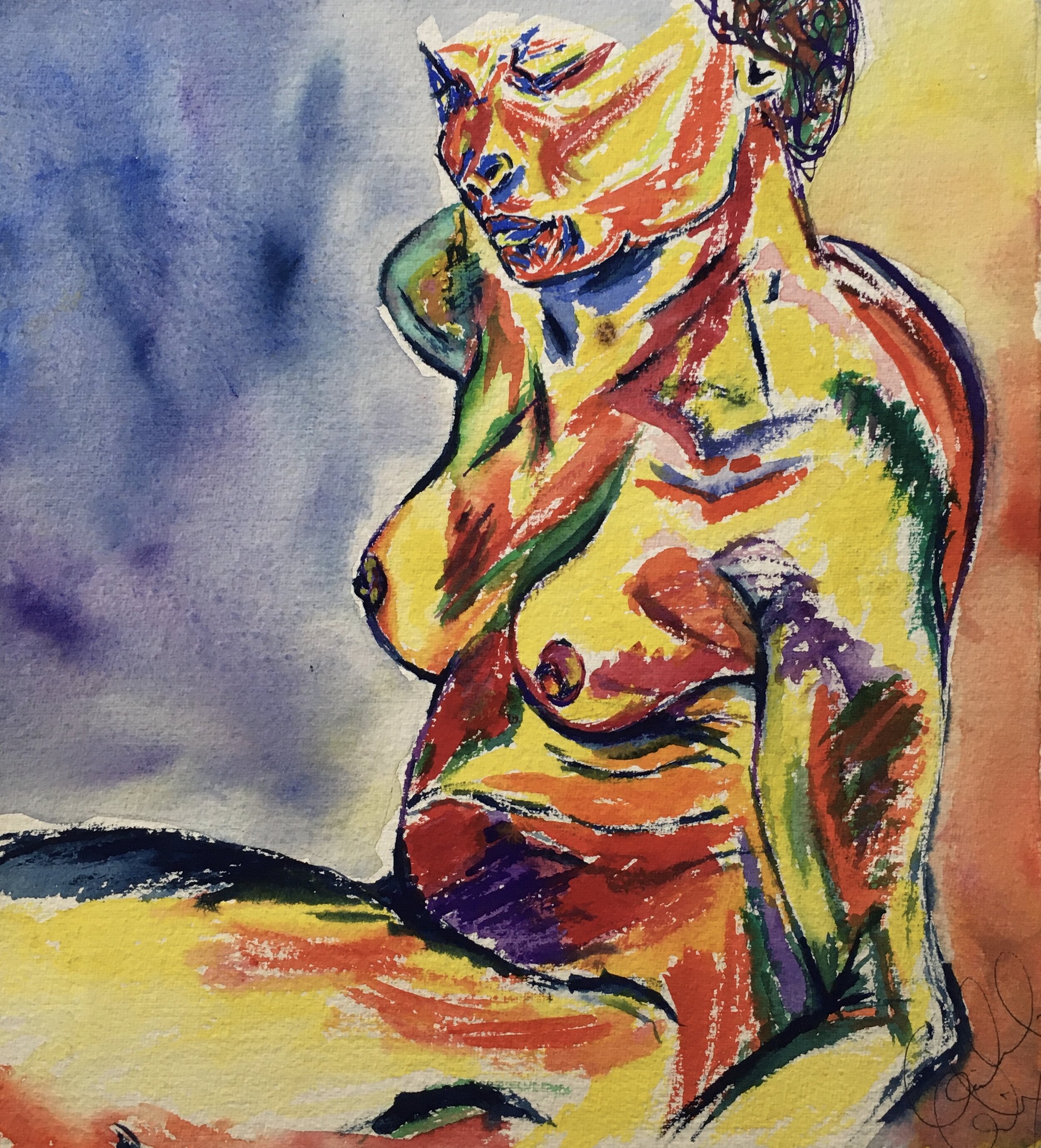 "Catlin".   9"x12"    $200.00